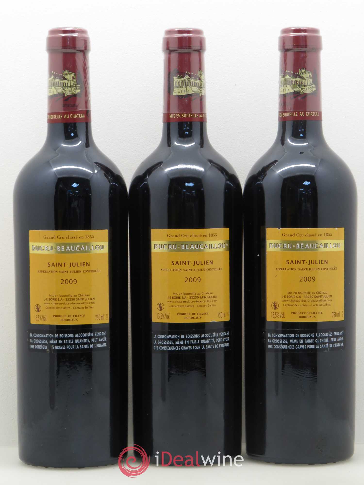 Château Ducru Beaucaillou 2ème Grand Cru Classé 2009 - Lot de 3 bouteilles - 1