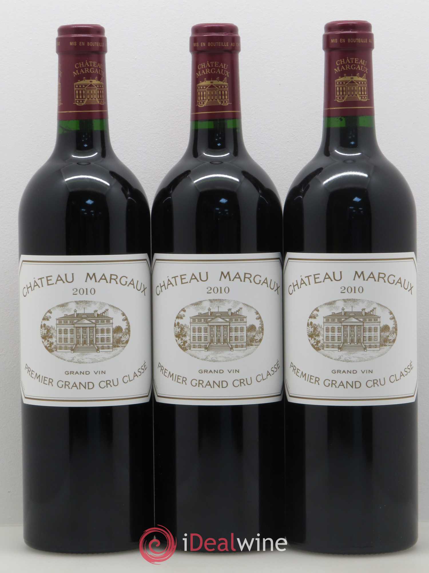 Château Margaux 1er Grand Cru Classé 2010 - Lot de 3 bouteilles - 0