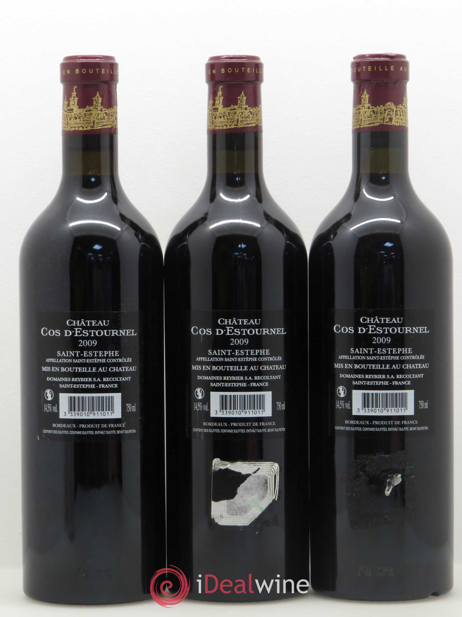 Cos d'Estournel 2ème Grand Cru Classé 2009 - Lot de 3 bouteilles - 1