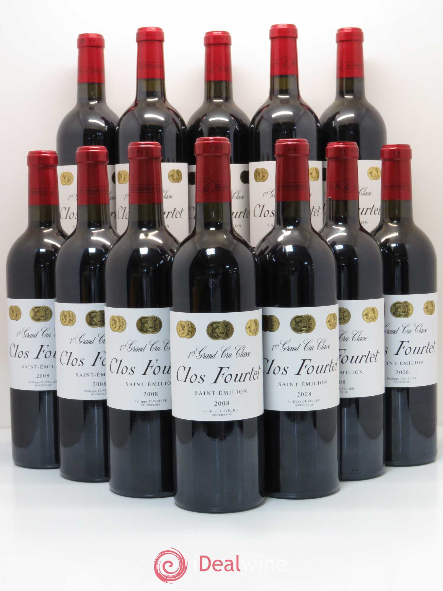 Clos Fourtet 1er Grand Cru Classé B 2008 - Lot de 12 bouteilles - 0