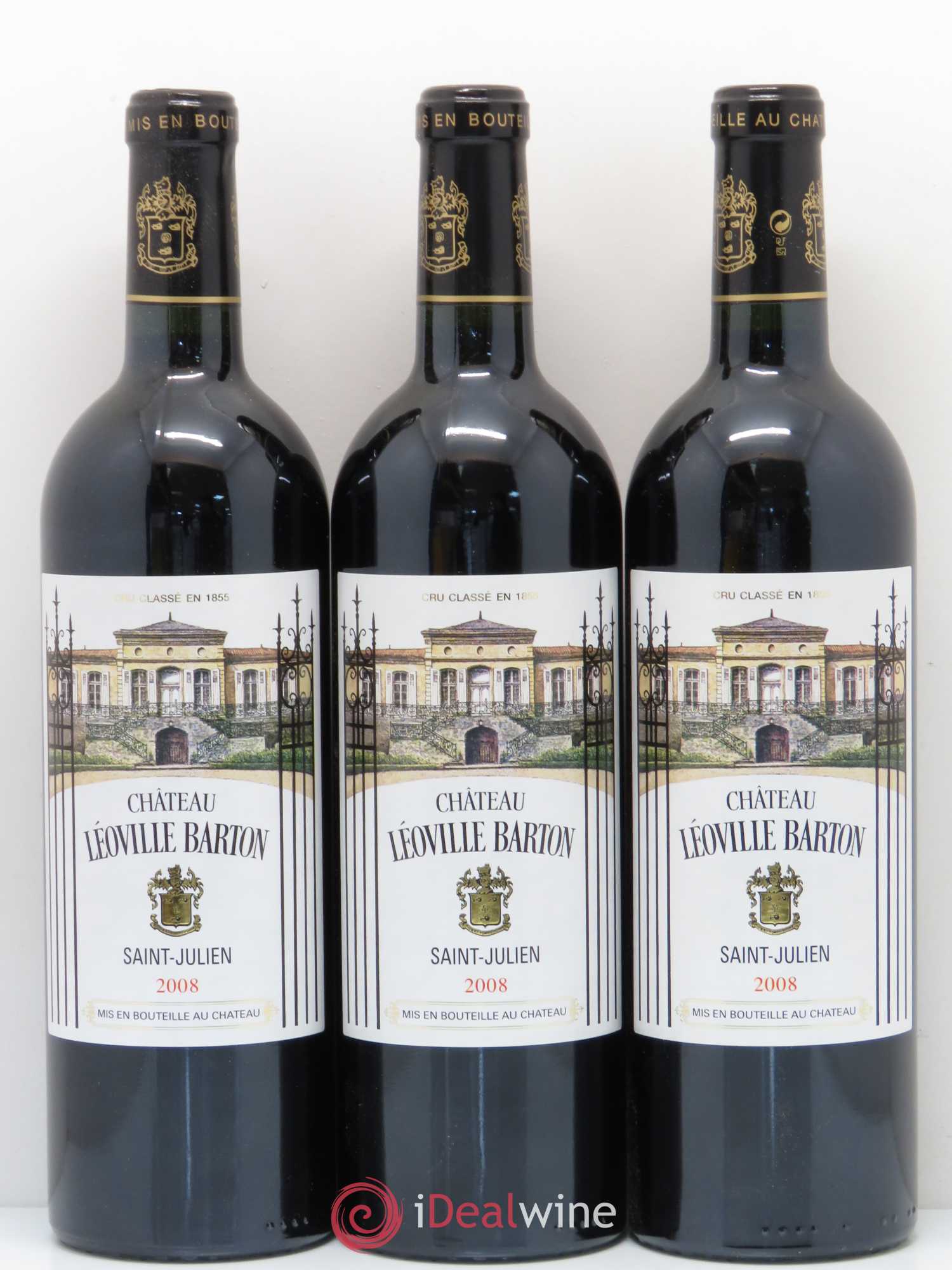 Château Léoville Barton 2ème Grand Cru Classé 2008 - Lot de 12 bouteilles - 1
