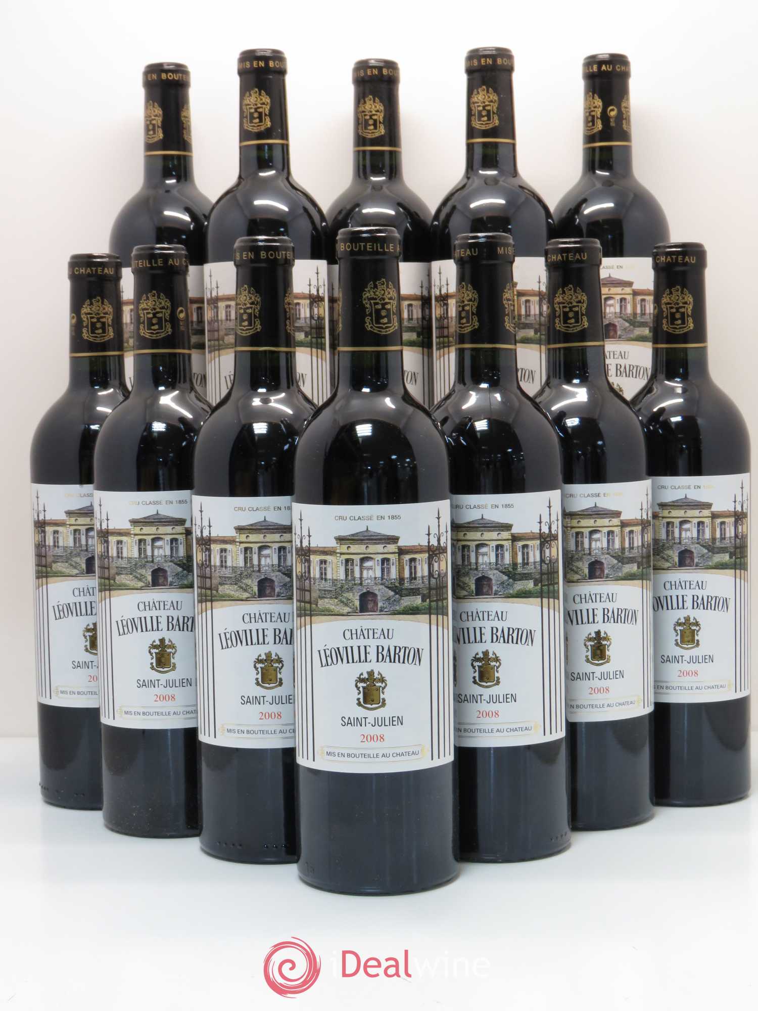 Château Léoville Barton 2ème Grand Cru Classé 2008 - Lot de 12 bouteilles - 0