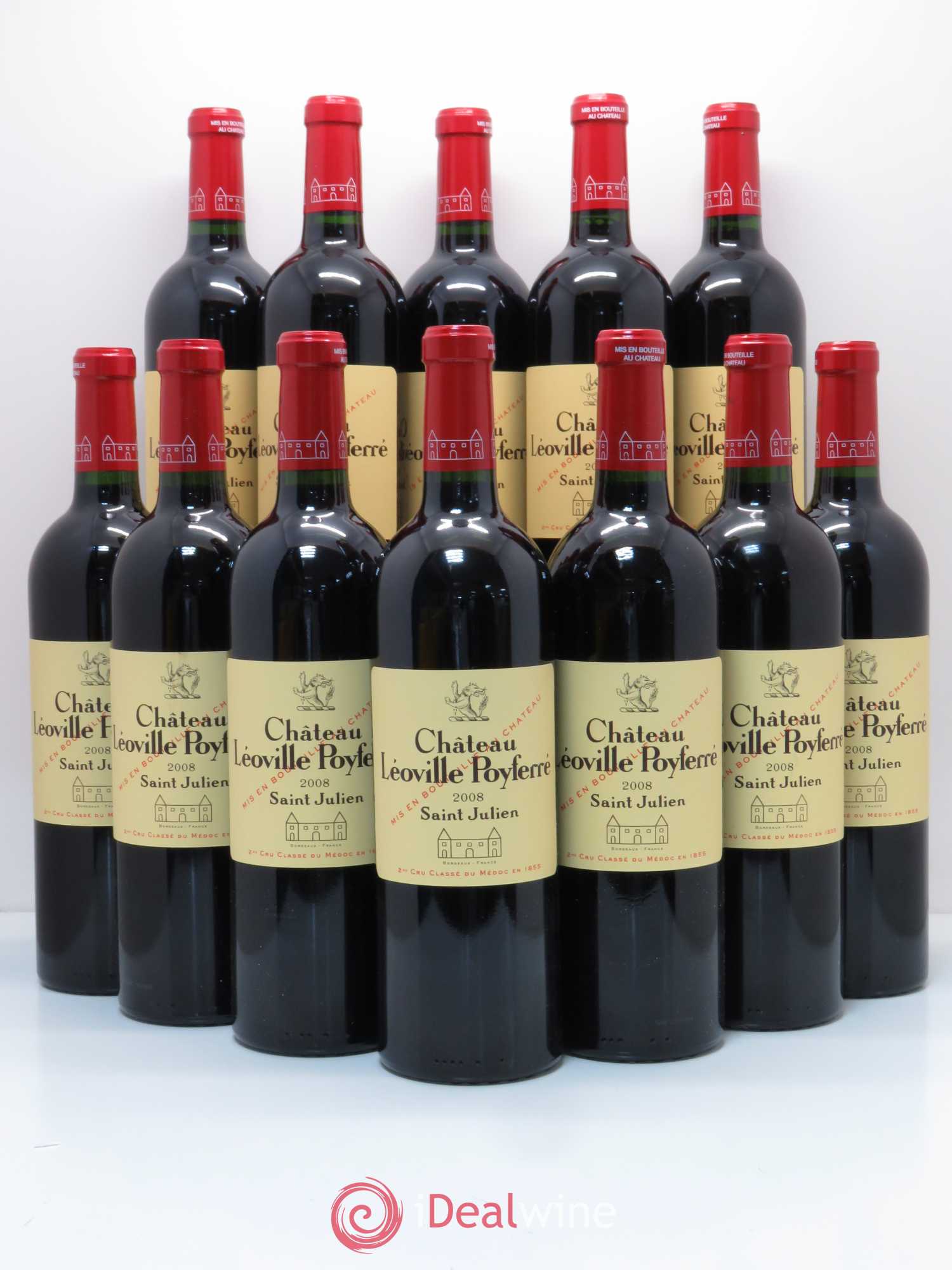 Château Léoville Poyferré 2ème Grand Cru Classé 2008 - Lot de 12 bouteilles - 0