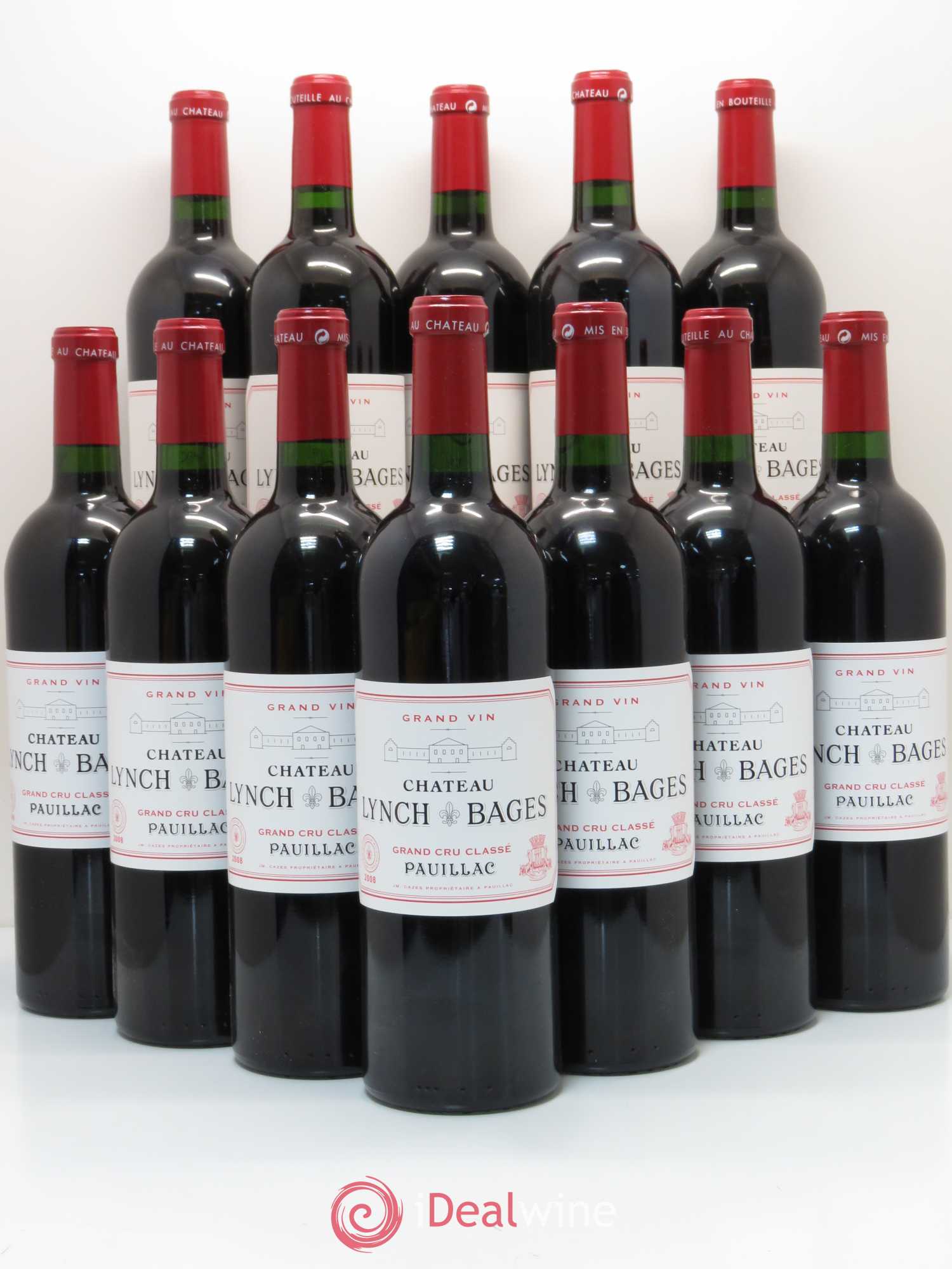 Château Lynch Bages 5ème Grand Cru Classé 2008 - Lot de 12 bouteilles - 0
