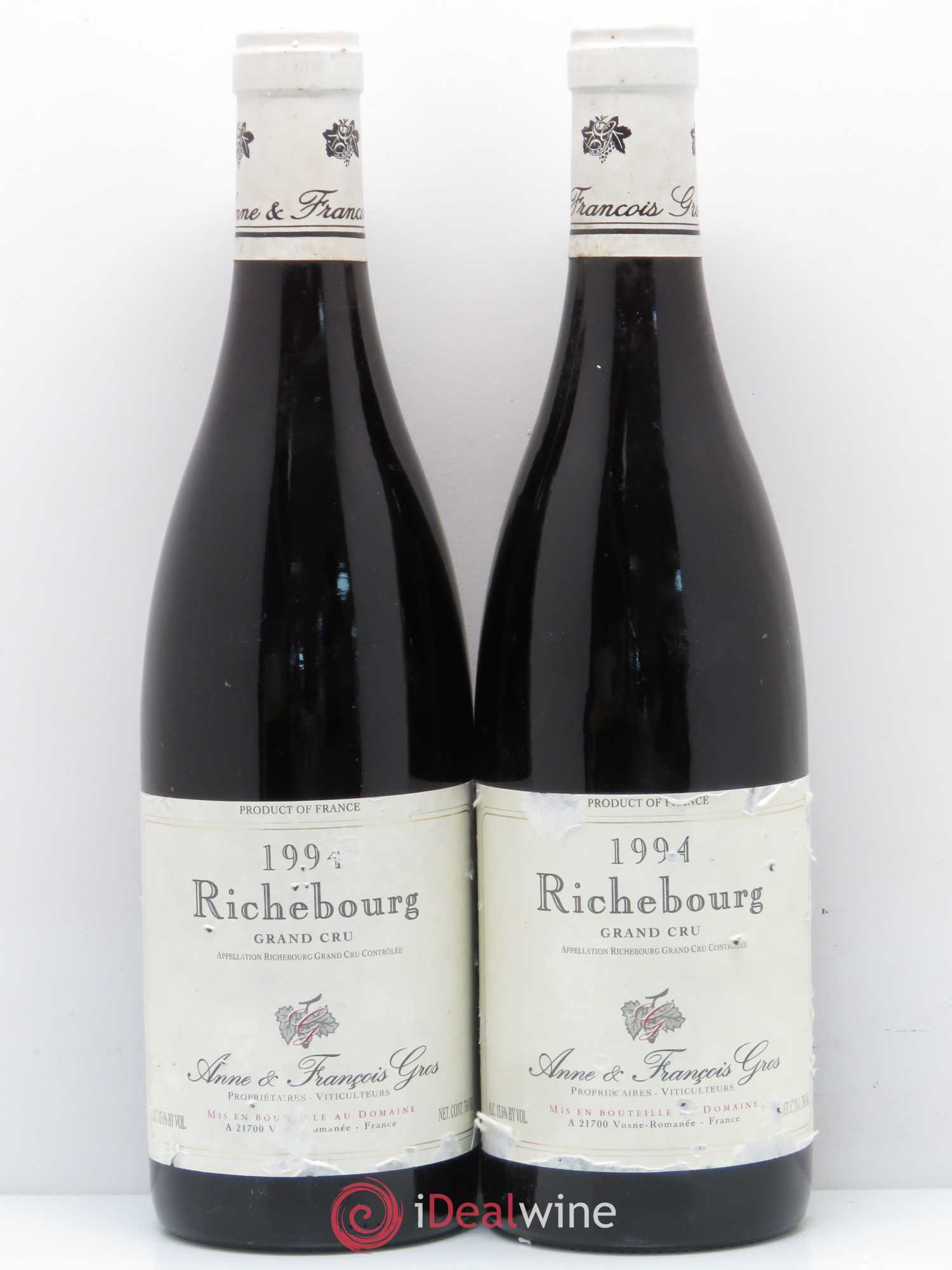 Richebourg Grand Cru Anne Gros 1994 - Lot de 2 bouteilles - 0