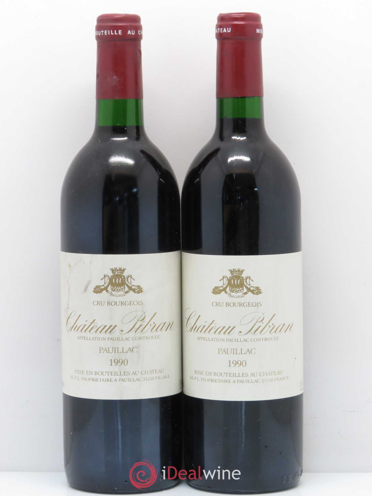 Château Pibran 1990 - Lot de 2 bouteilles - 0