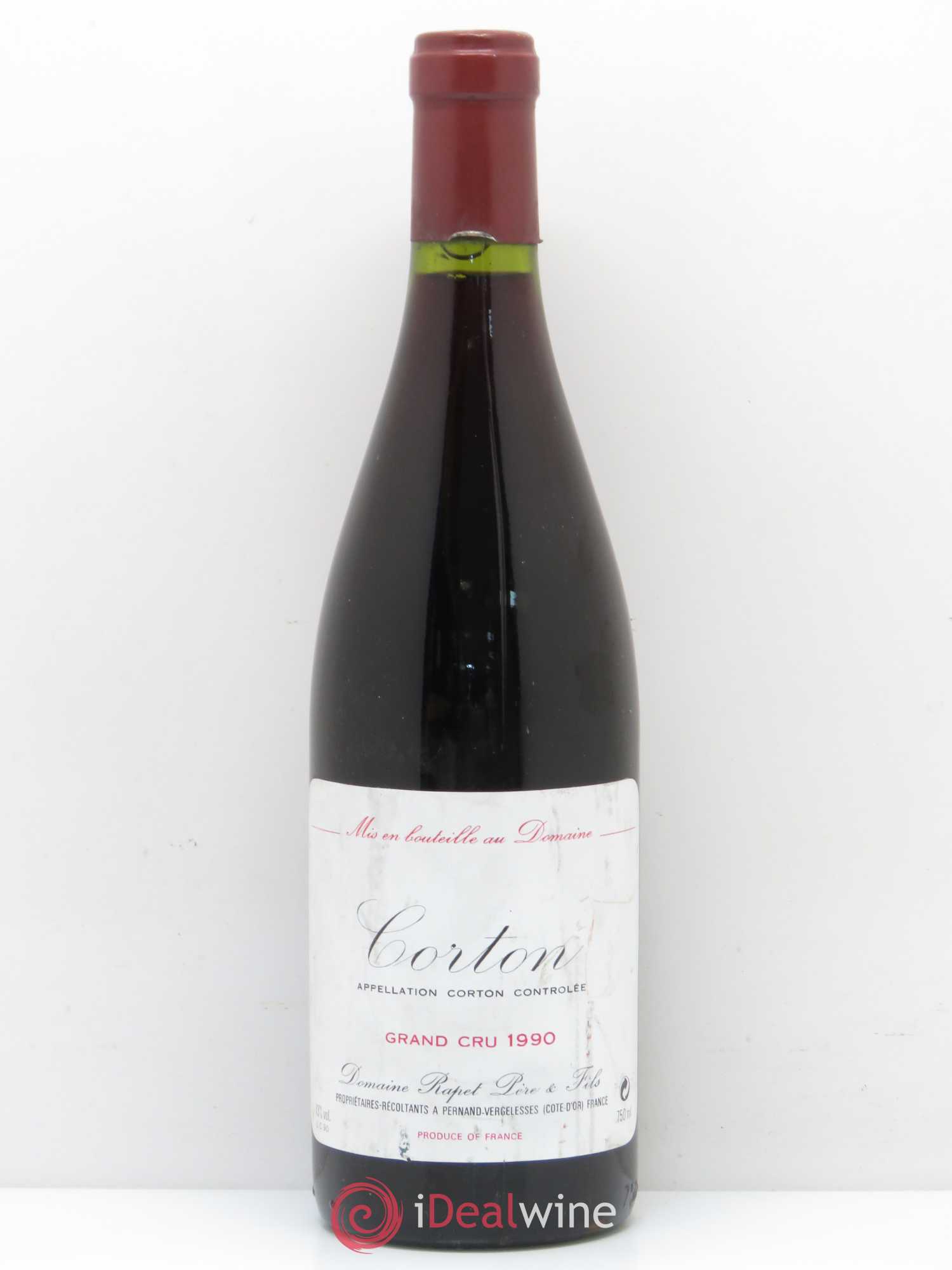 Corton Grand Cru Domaine Rapet Pere et Fils 1990 - Posten von 1 Flasche - 0