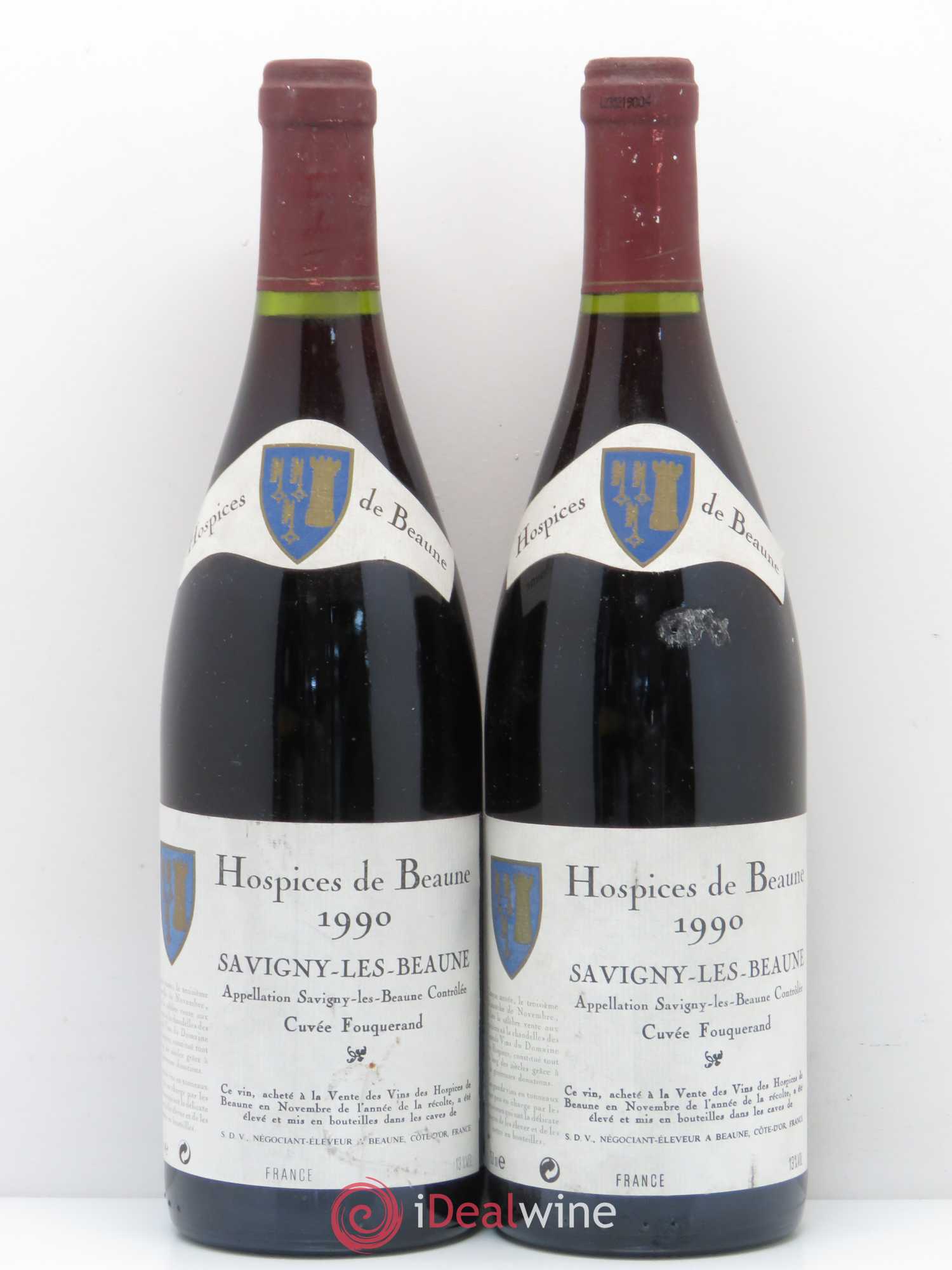 Savigny-lès-Beaune Hospices de Beaune Cuvée Fouquerand 1990 - Posten von 2 Flaschen - 0
