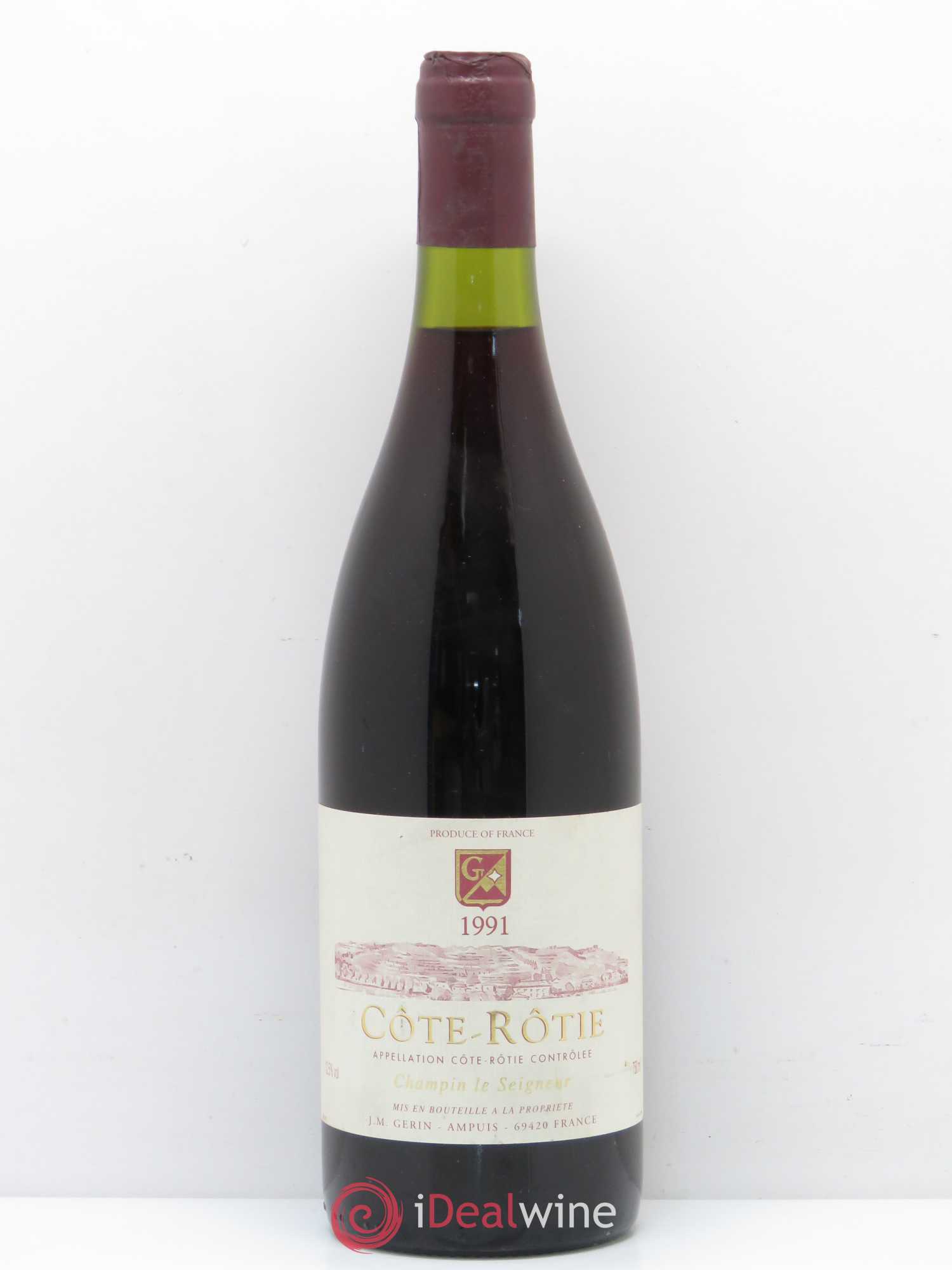 Côte-Rôtie Champin Le Seigneur Jean-Michel Gerin 1991 - Lot de 1 bouteille - 0