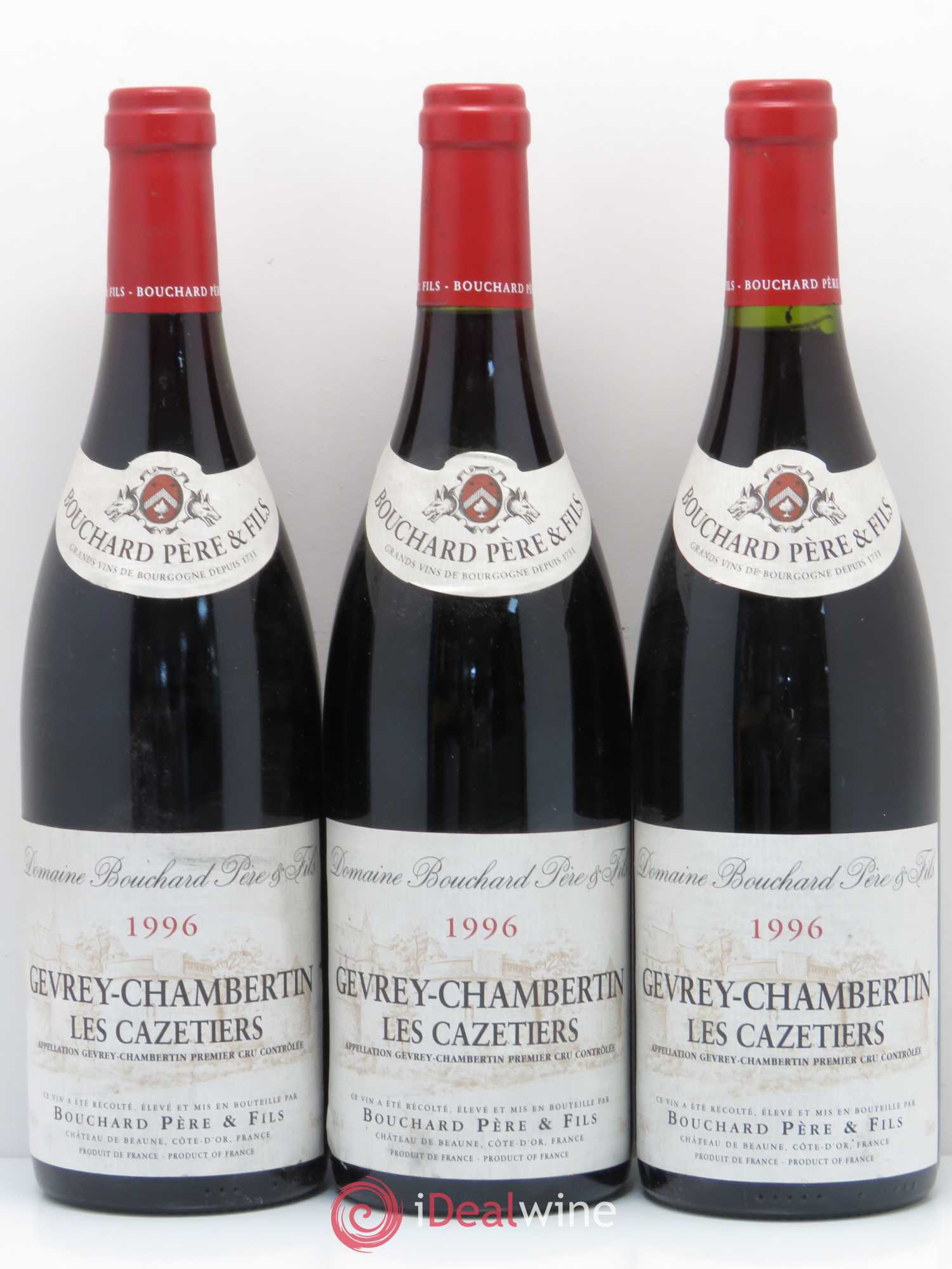 Gevrey-Chambertin 1er Cru Les Cazetiers Bouchard Père & Fils 1996 - Lot de 3 bouteilles - 0