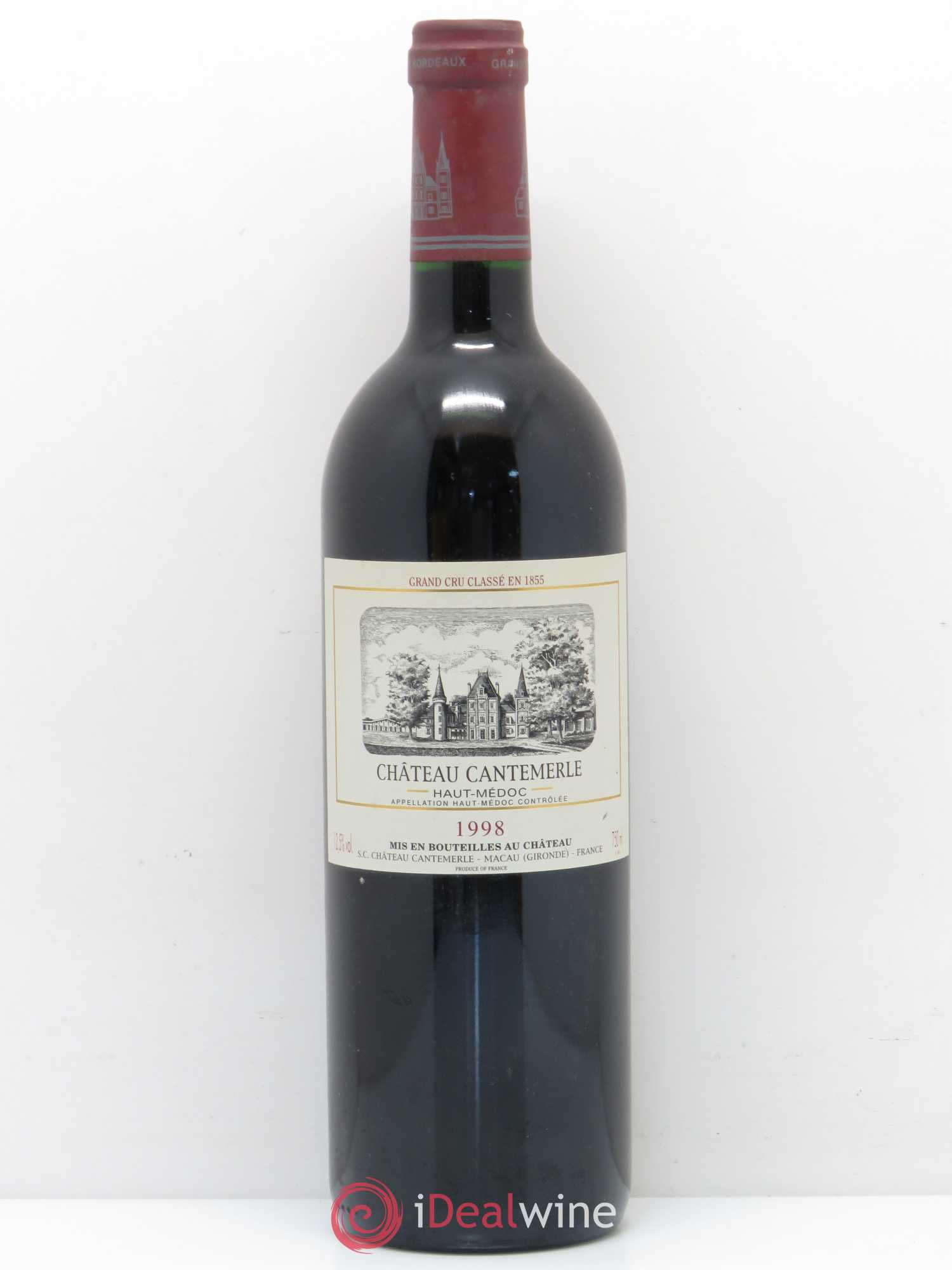 Château Cantemerle 5ème Grand Cru Classé 1998 - Lot de 1 bouteille - 0