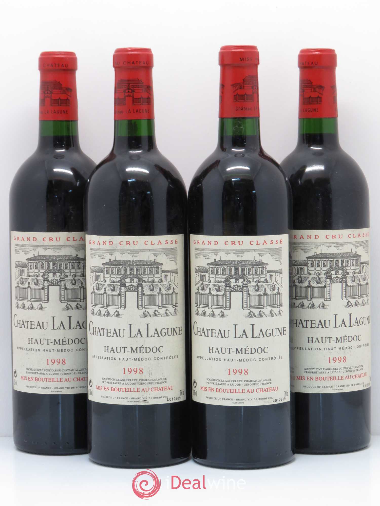 Château la Lagune 3ème Grand Cru Classé 1998 - Lot de 4 bouteilles - 0
