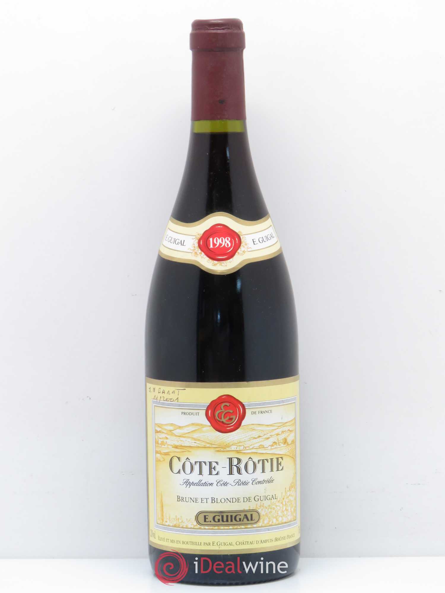 Côte-Rôtie Côtes Brune et Blonde Guigal 1998 - Lot de 1 bouteille - 0