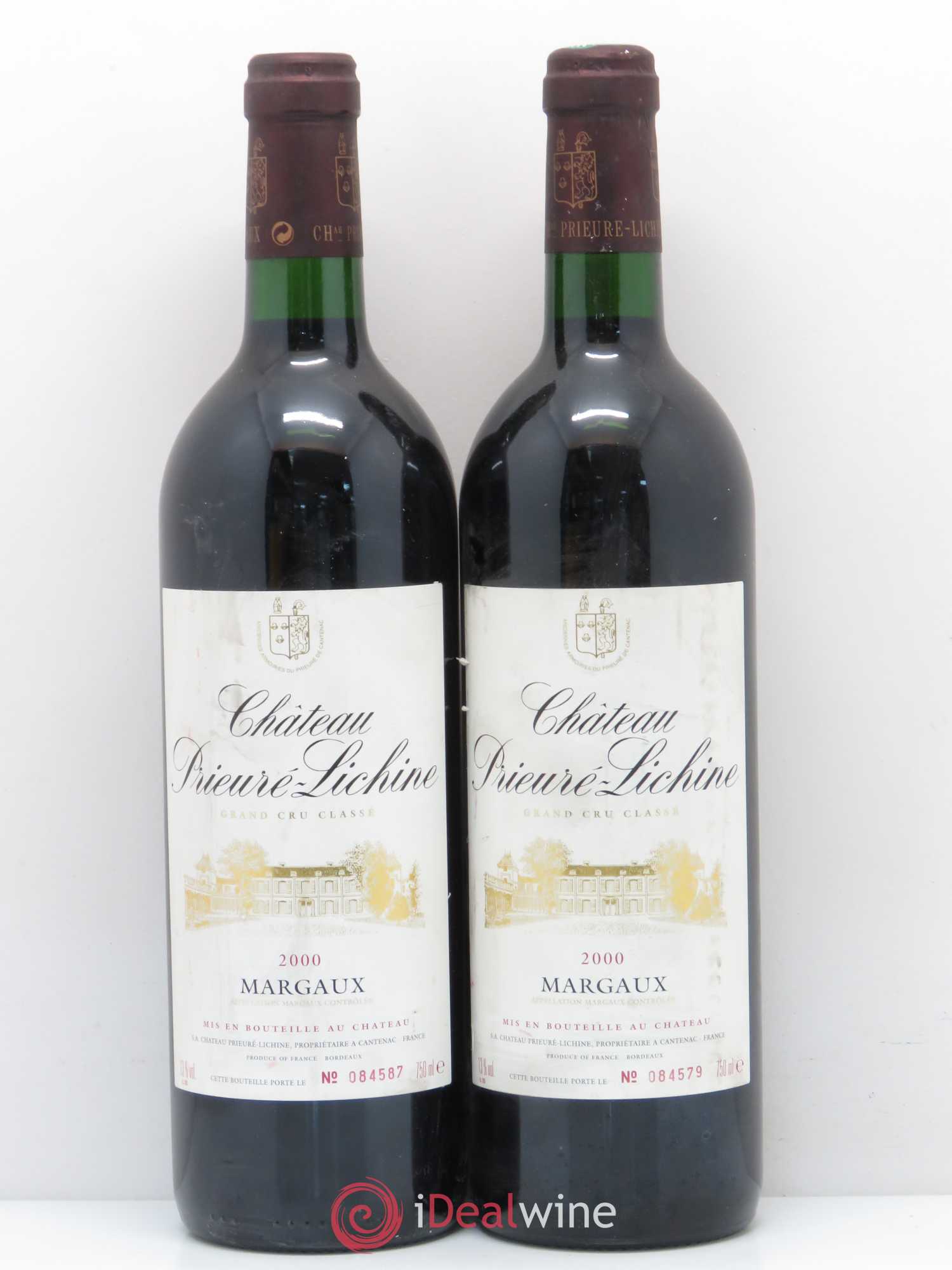 Château Prieuré Lichine 4ème Grand Cru Classé 2000 - Lot de 2 bouteilles - 0