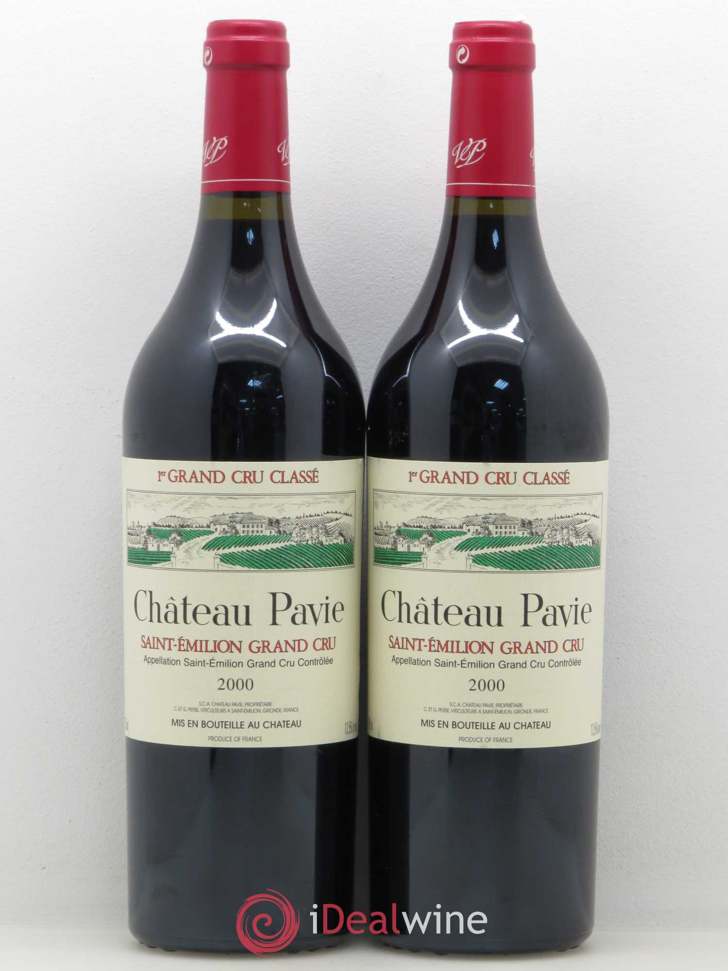 Château Pavie 1er Grand Cru Classé A 2000 - Lot de 2 bouteilles - 0