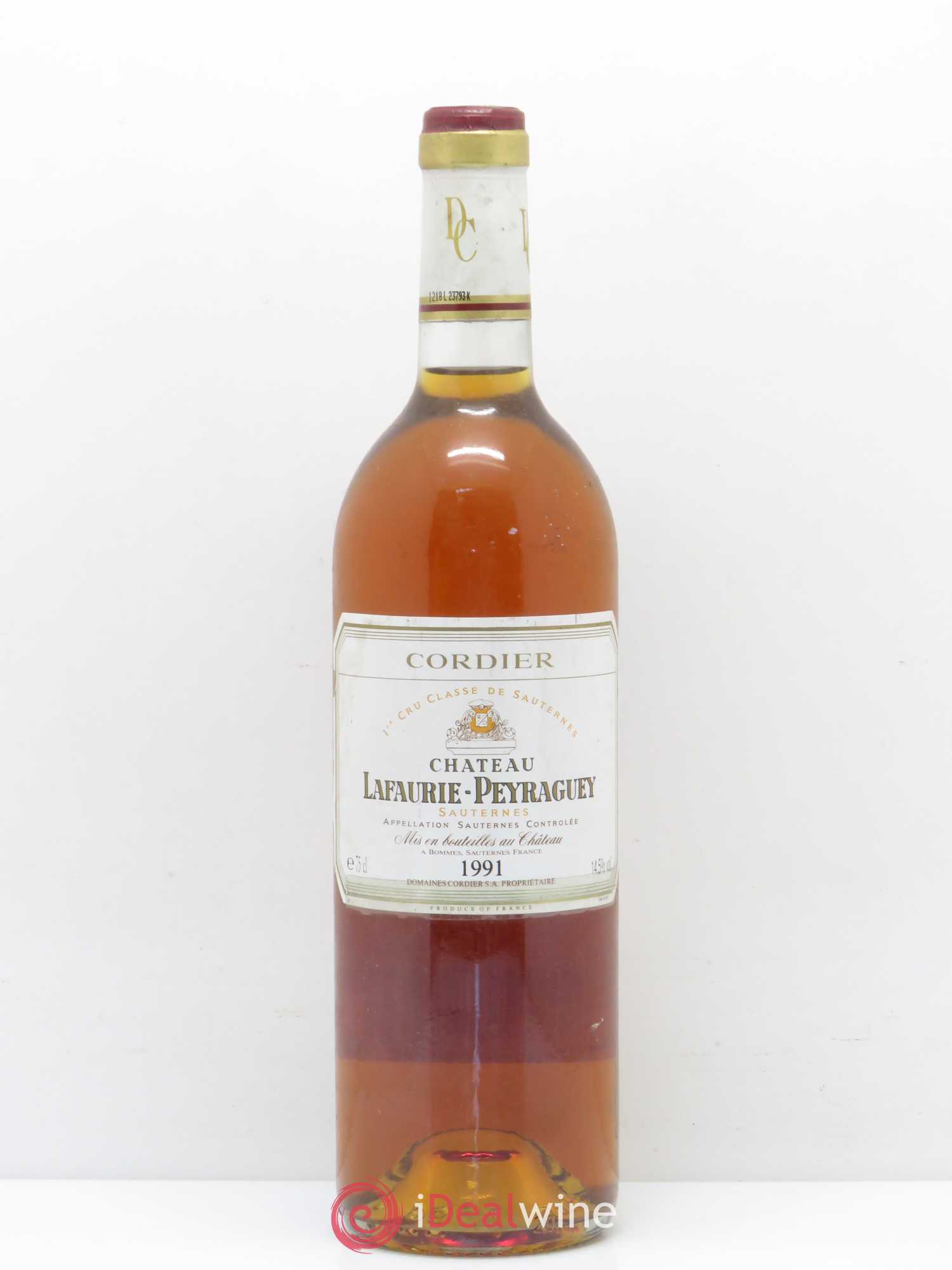 Château Lafaurie-Peyraguey 1er Grand Cru Classé 1991 - Lotto di 1 bottiglia - 0
