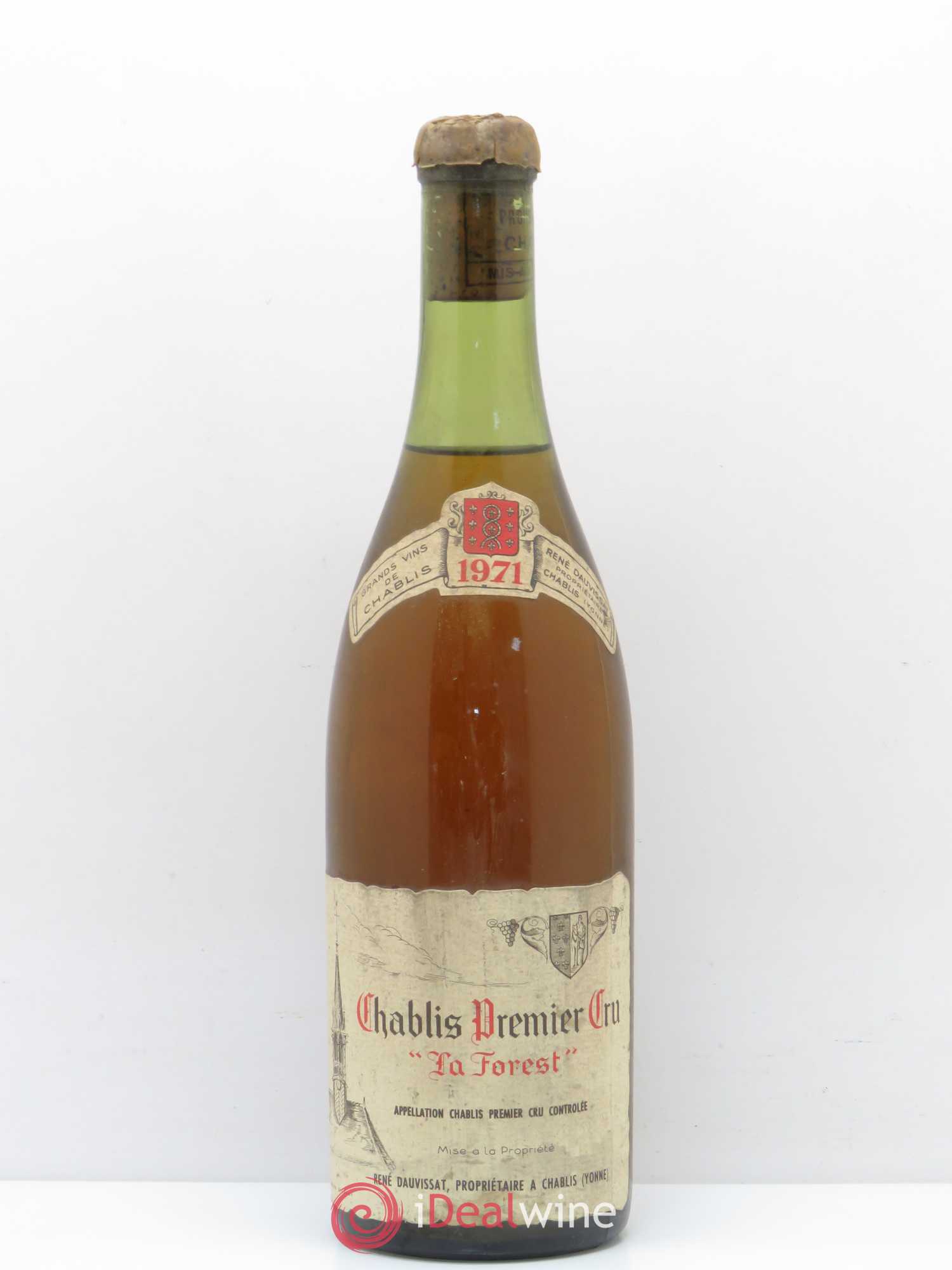 Chablis 1er Cru La Forest Dauvissat 1971 - Posten von 1 Flasche - 0