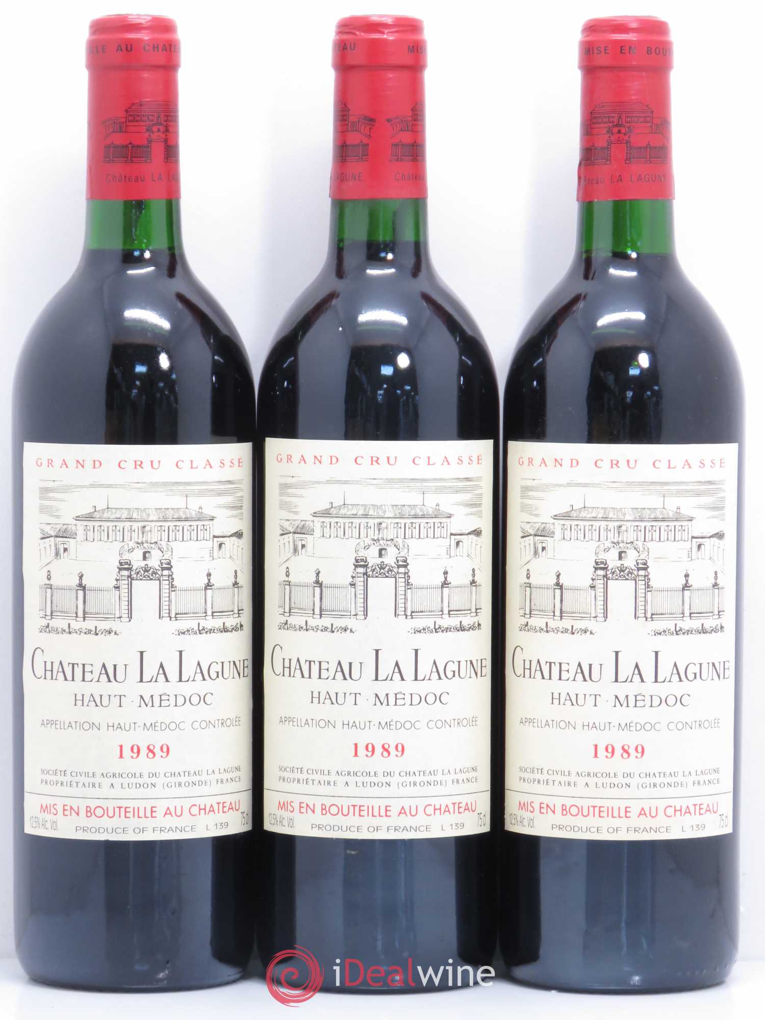 Château la Lagune 3ème Grand Cru Classé 1989 - Lot de 3 bouteilles - 0