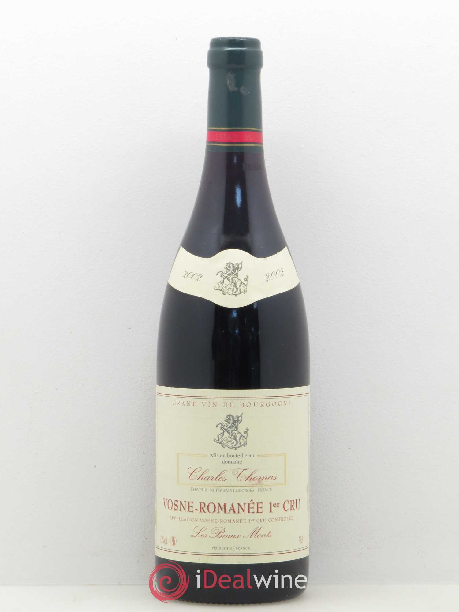Vosne-Romanée 1er Cru Les beaux monts Domaine Charles Thomas 2002 - Posten von 1 Flasche - 0