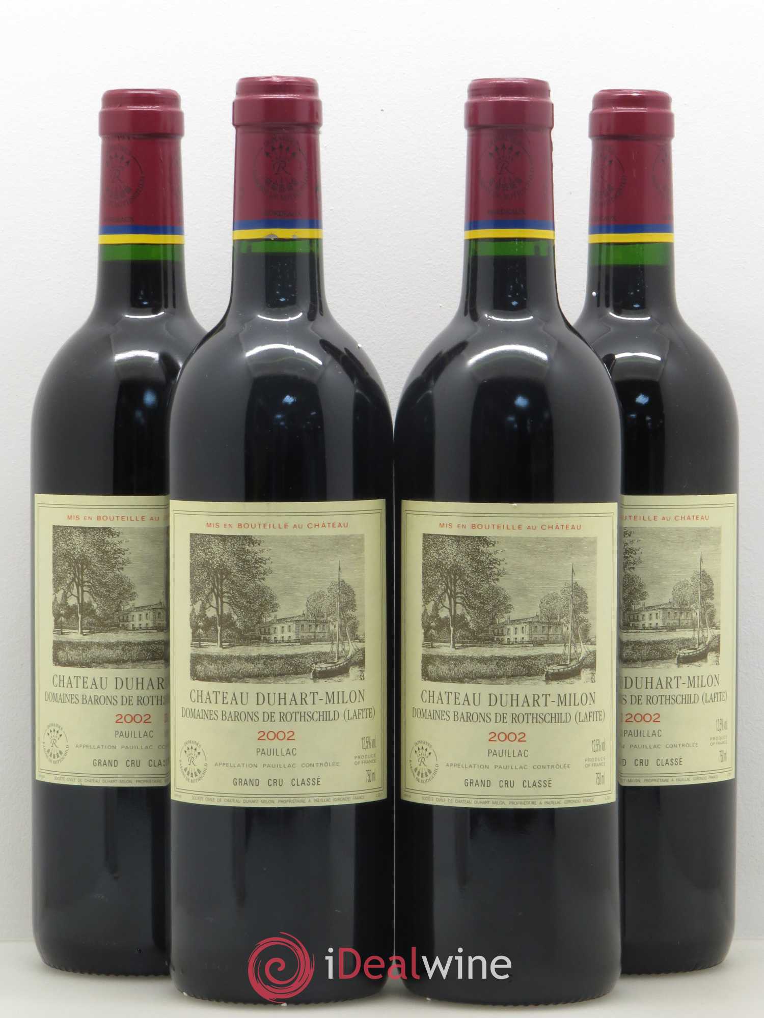 Château Duhart-Milon 4ème Grand Cru Classé 2002 - Lot de 4 bouteilles - 0