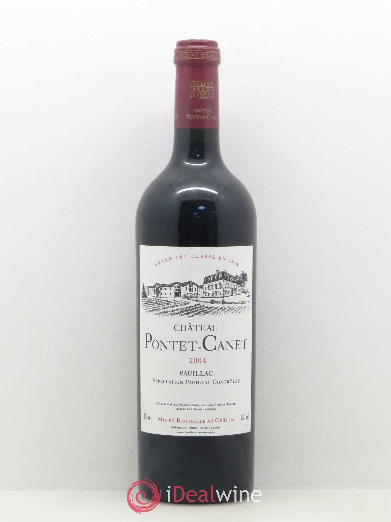 Château Pontet Canet 5ème Grand Cru Classé 2004 - Lot de 1 bouteille - 0