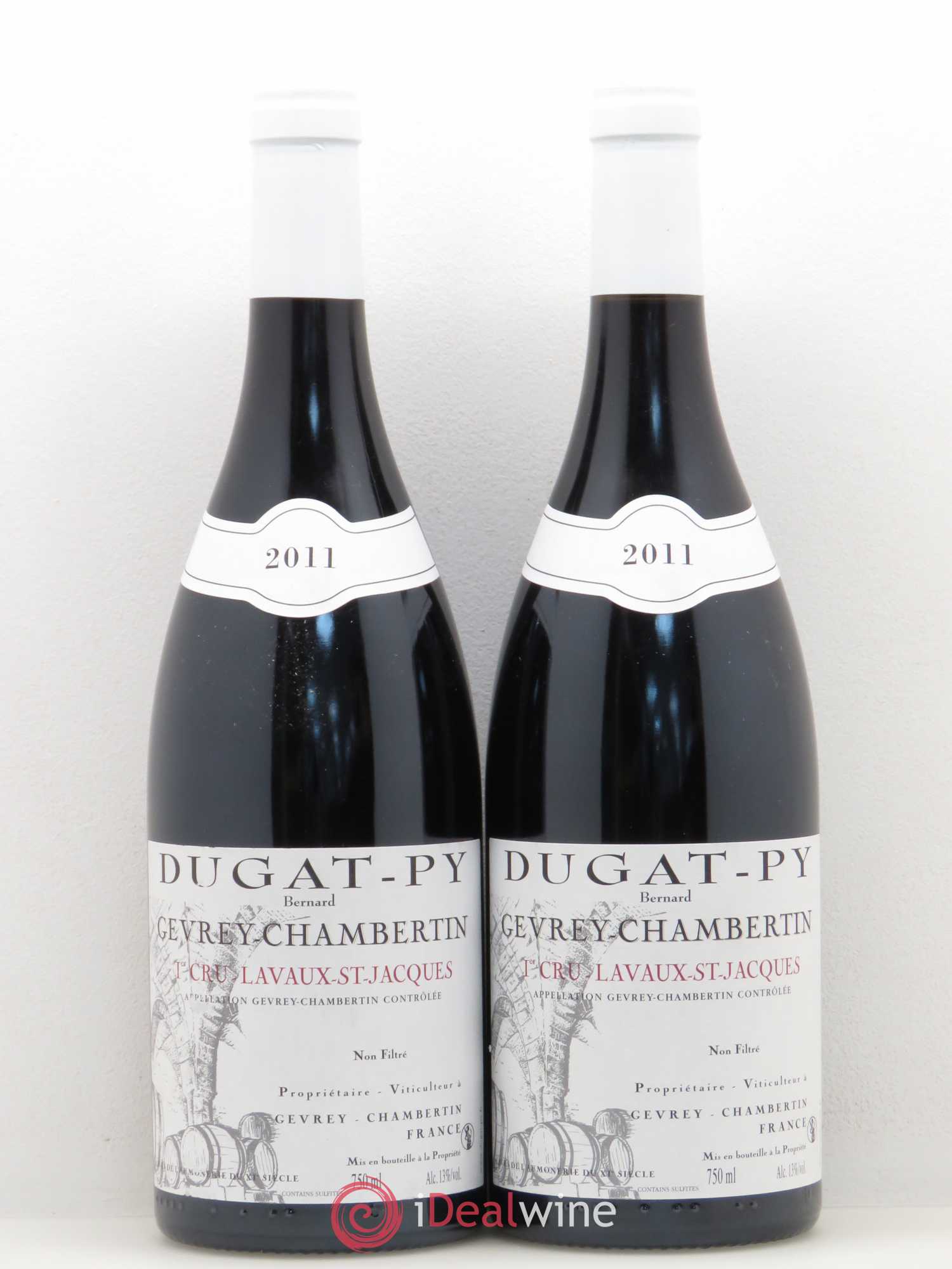 Gevrey-Chambertin 1er Cru Lavaux Saint Jacques Dugat-Py 2011 - Lot de 2 bouteilles - 0
