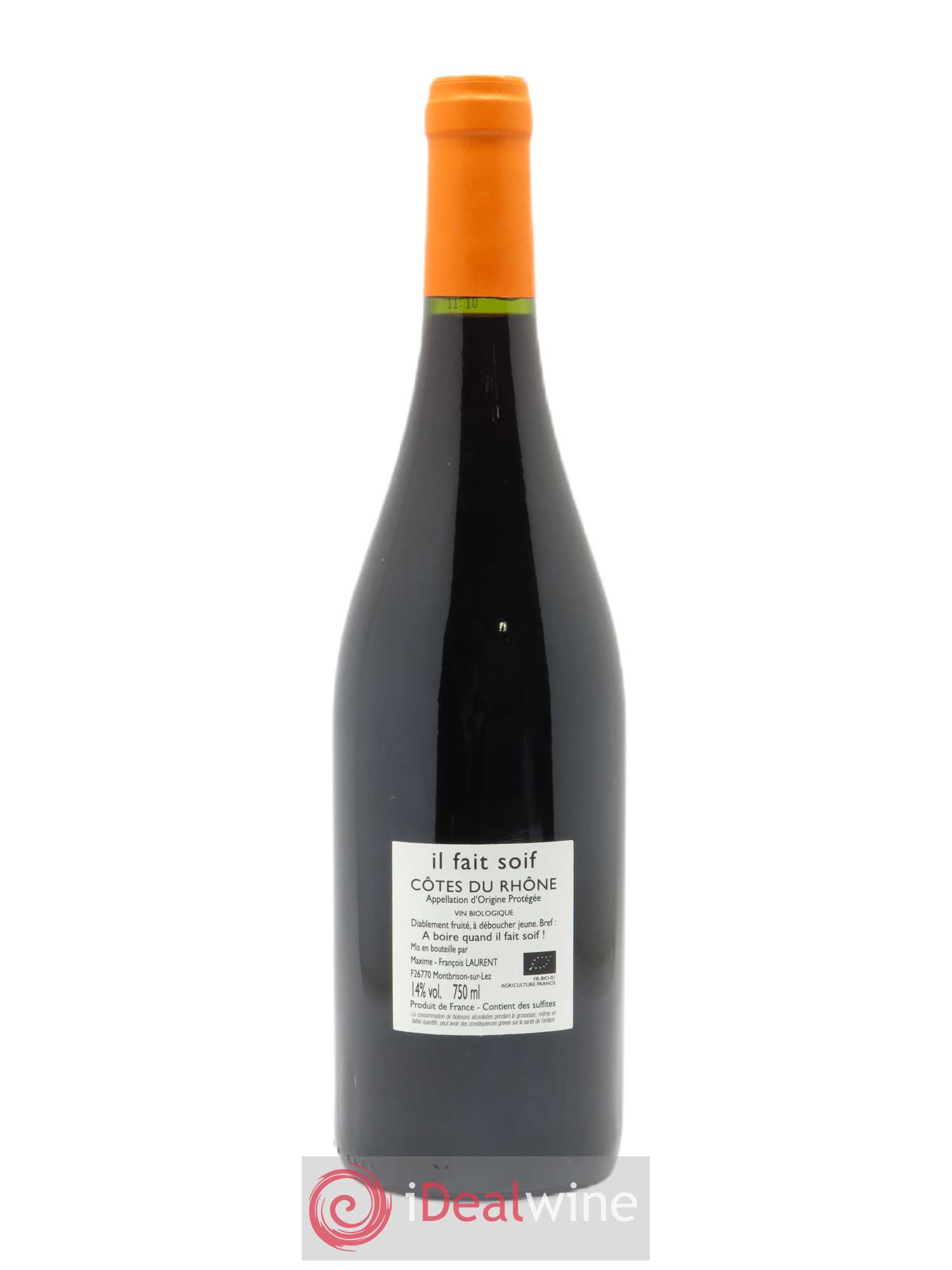 Côtes-du-Rhône Il Fait Soif Maxime-François Laurent (Gramenon) 2017 - Lot de 1 bouteille - 1
