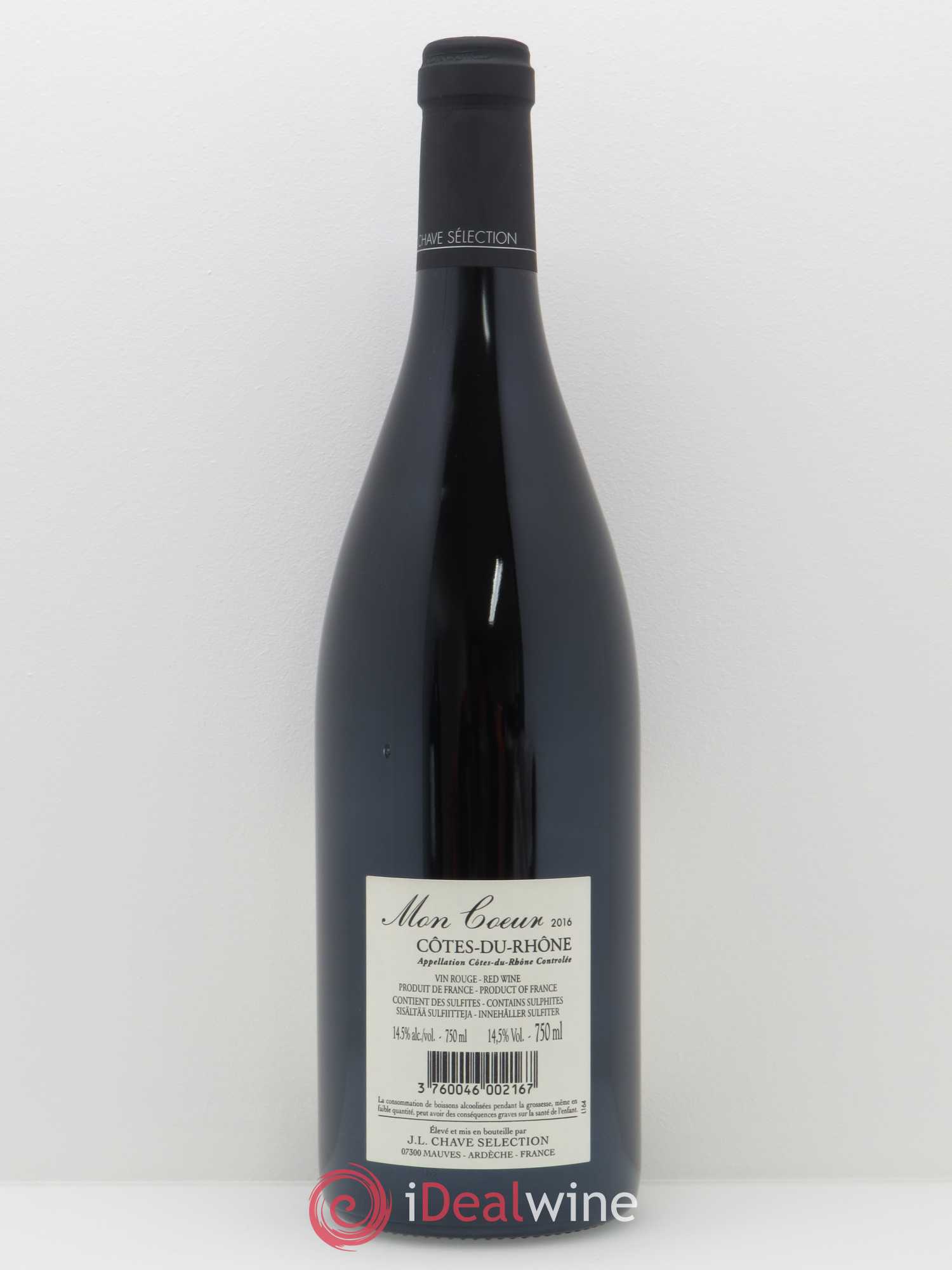 Côtes-du-Rhône Mon coeur J-L. Chave Sélection 2016 - Lot de 1 bouteille - 1