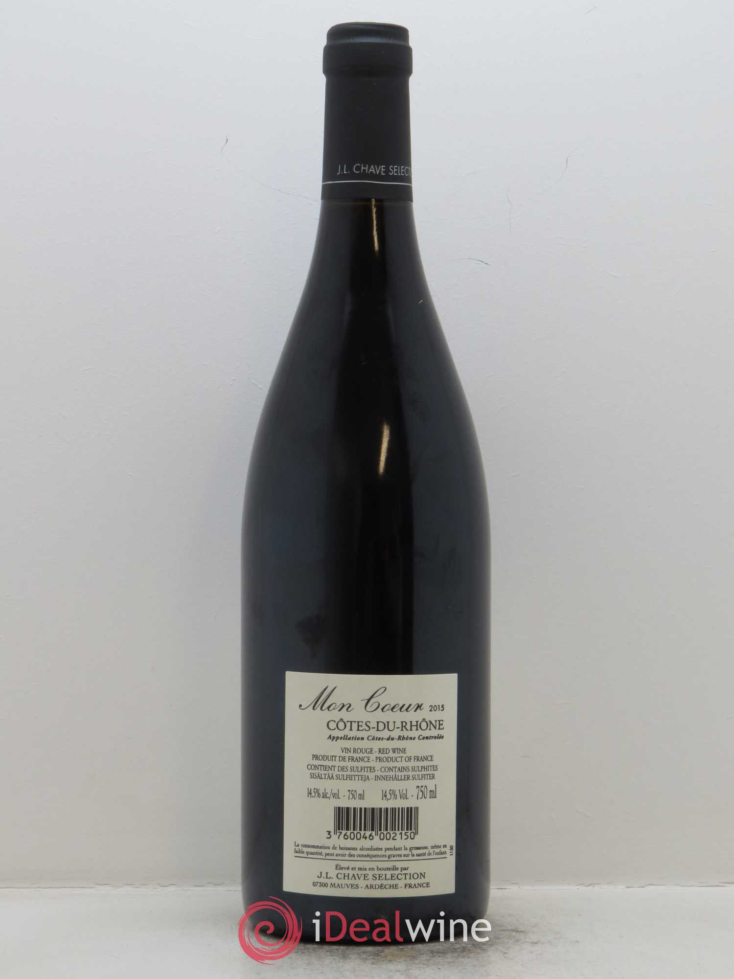 Côtes-du-Rhône Mon coeur J-L. Chave Sélection 2015 - Lot de 1 bouteille - 1