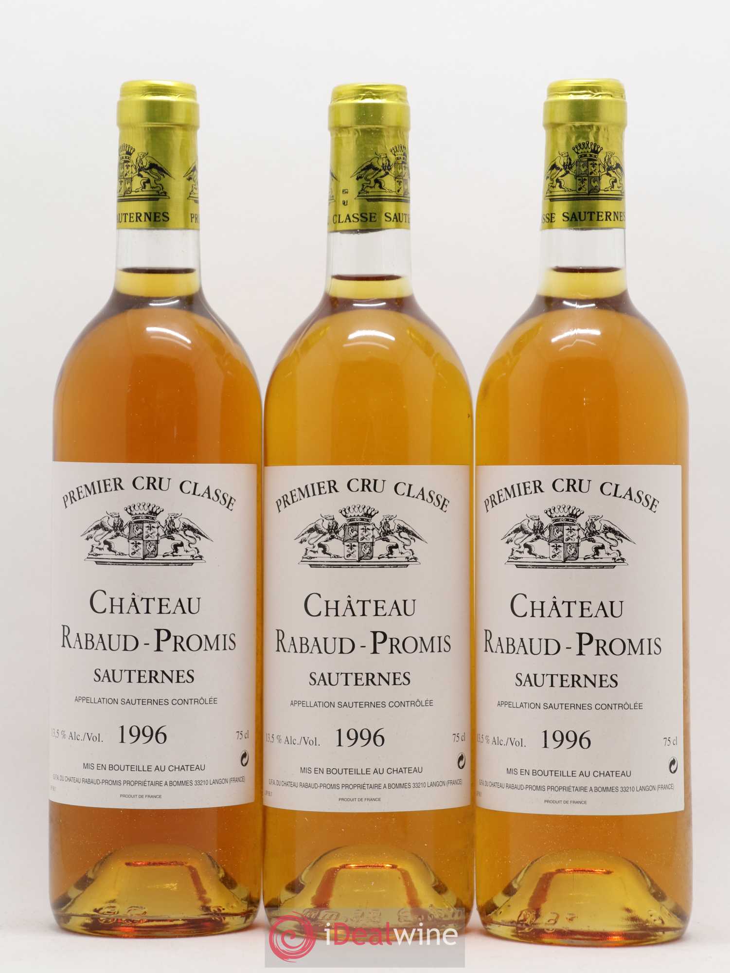Château Rabaud Promis 1er Grand Cru Classé 1996 - Lotto di 6 bottiglie - 1