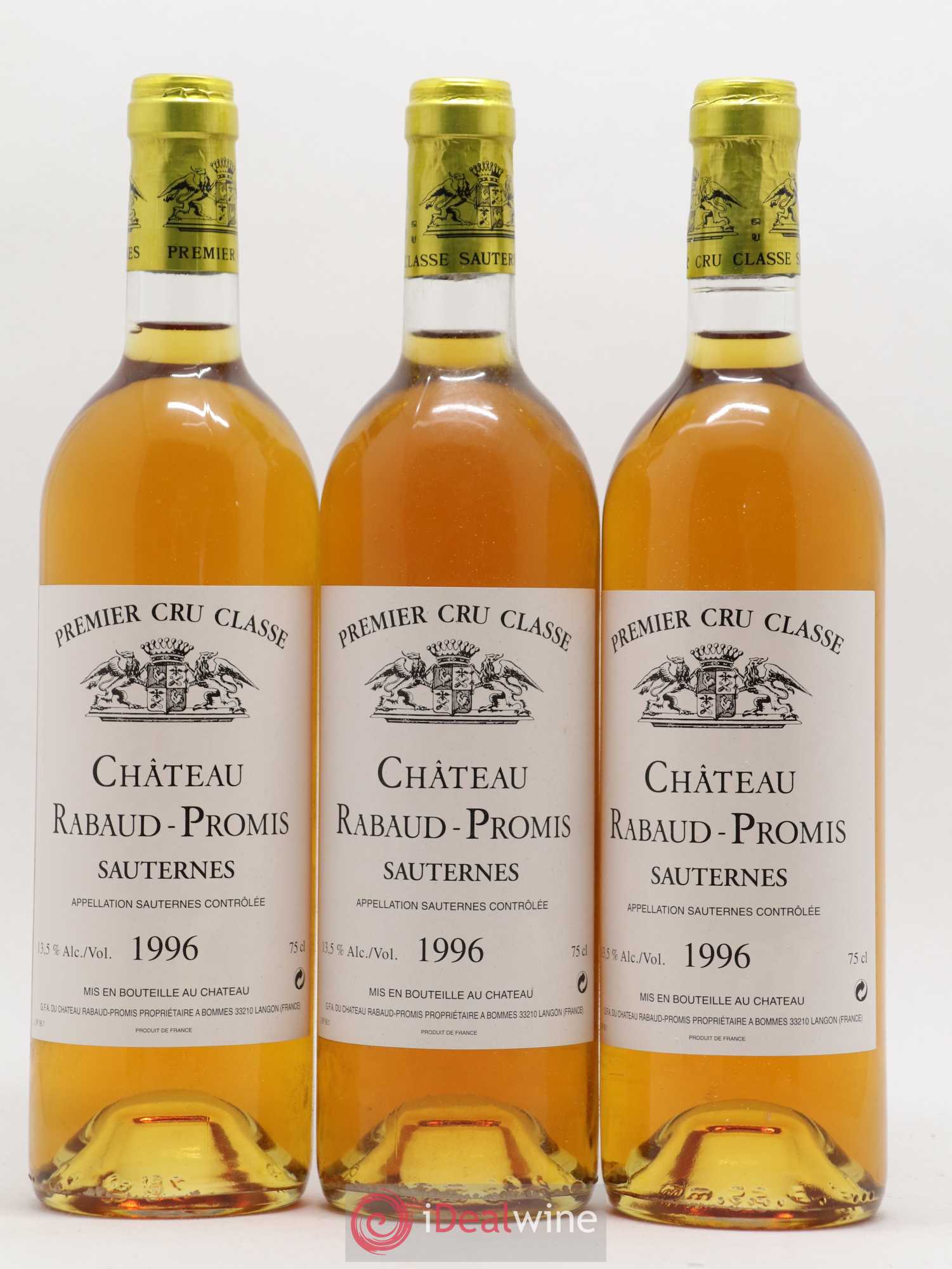 Château Rabaud Promis 1er Grand Cru Classé 1996 - Lotto di 6 bottiglie - 2