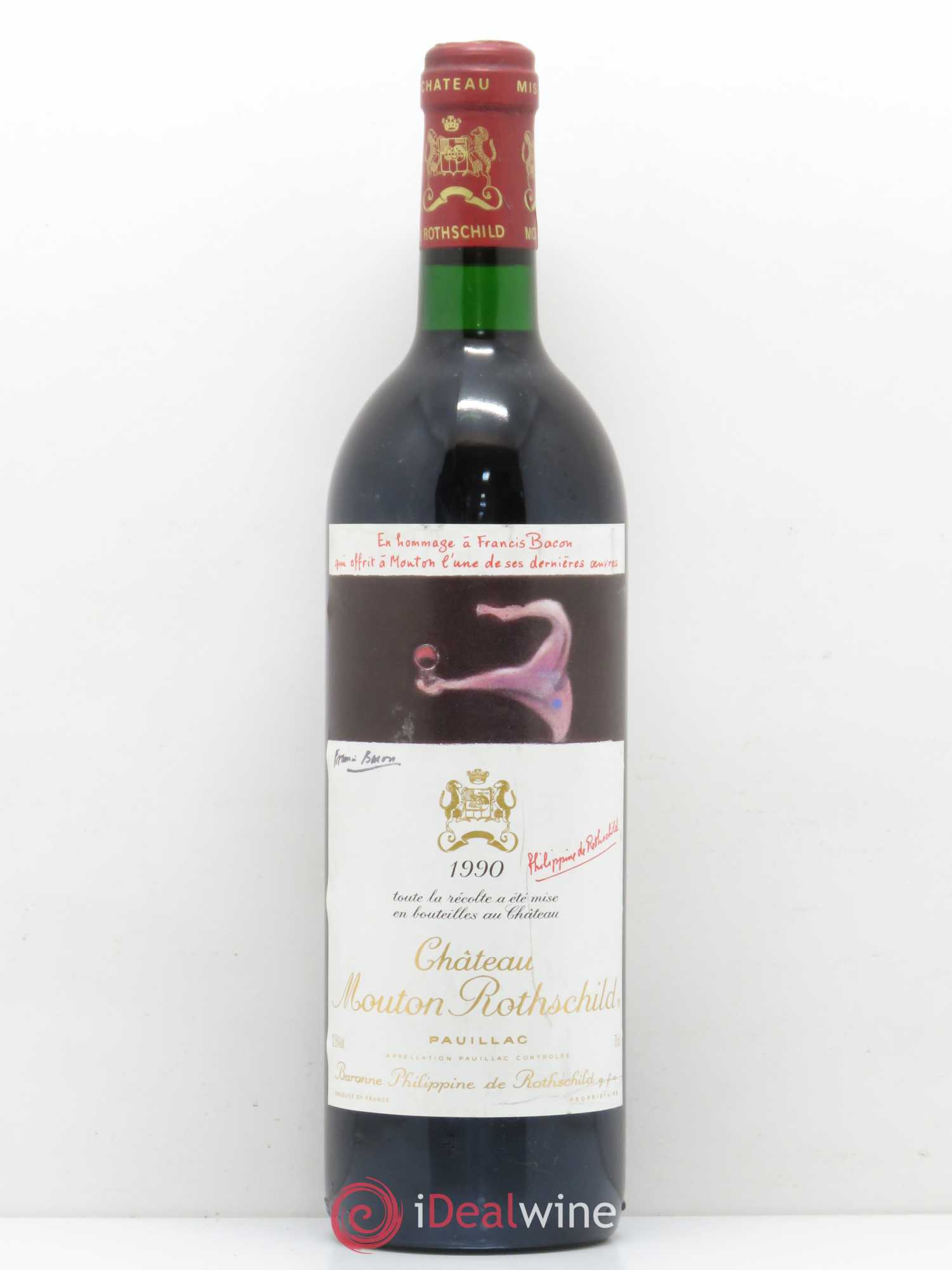 Château Mouton Rothschild 1er Grand Cru Classé 1990 - Lot de 1 bouteille - 0