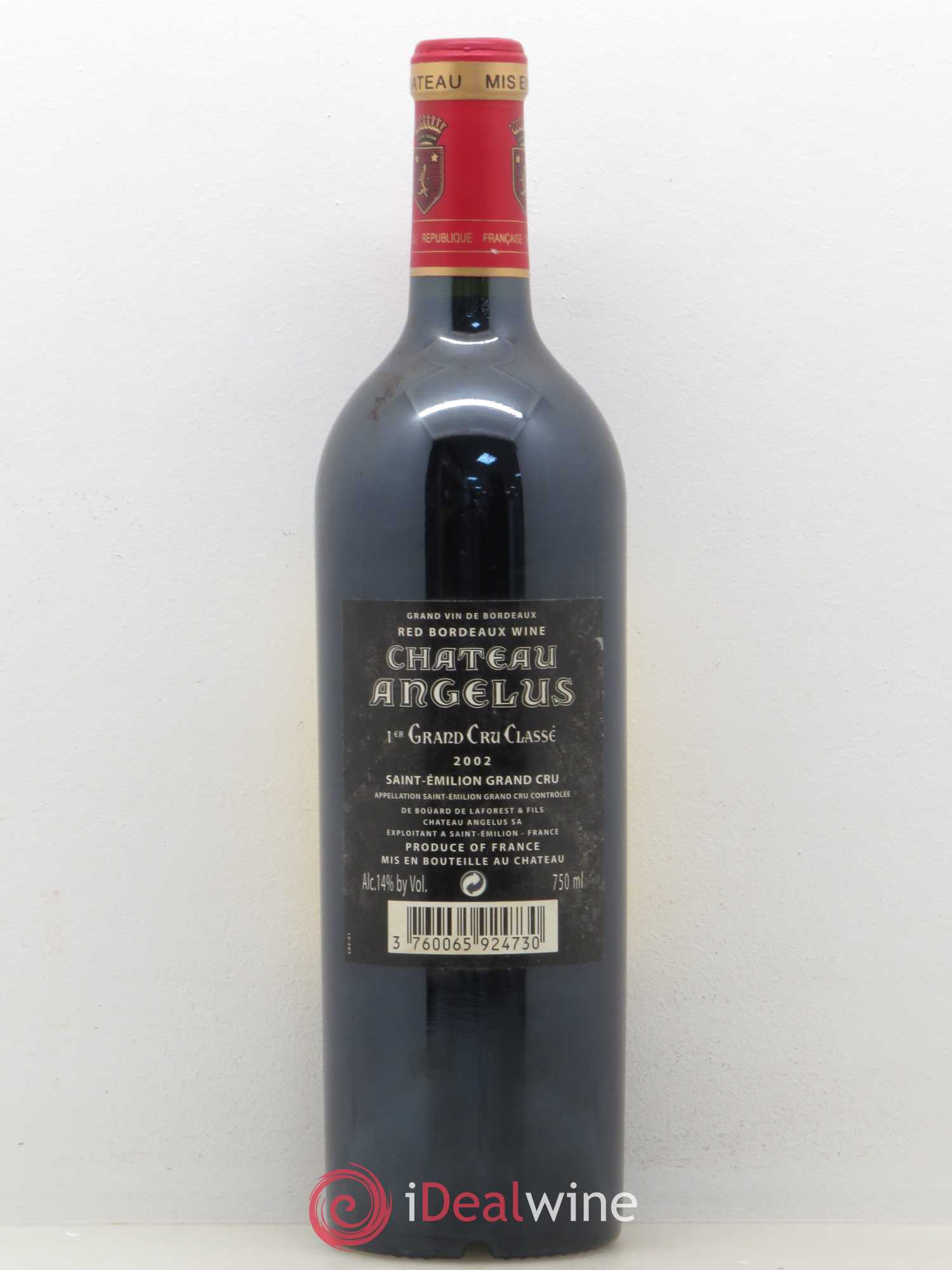Château Angélus 1er Grand Cru Classé A 2002 - Lot de 1 bouteille - 1