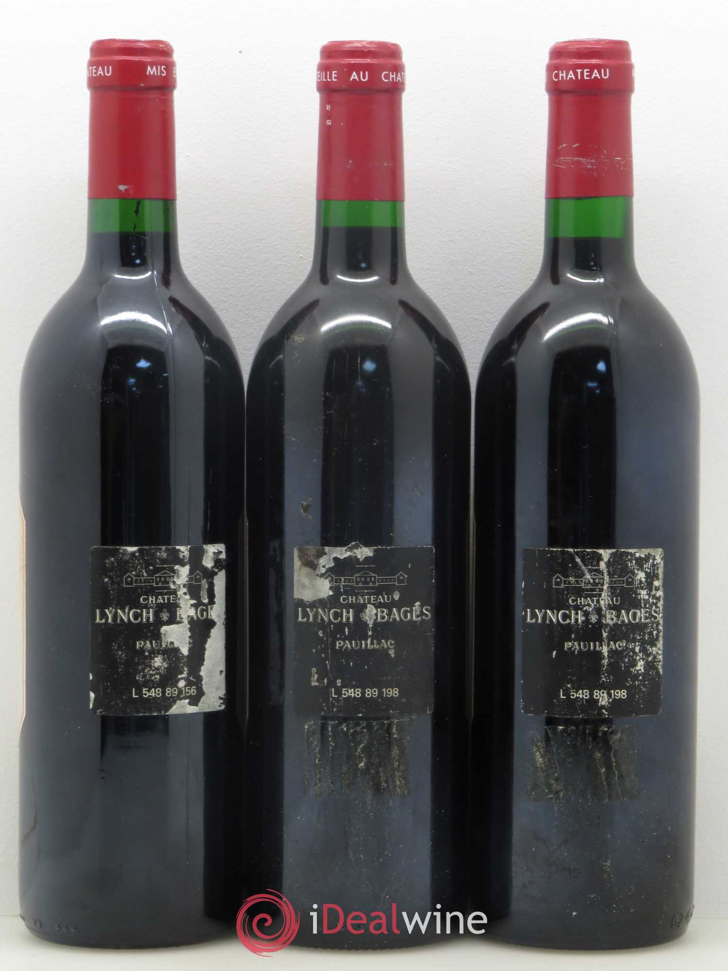Château Lynch Bages 5ème Grand Cru Classé 1989 - Lot de 3 bouteilles - 1