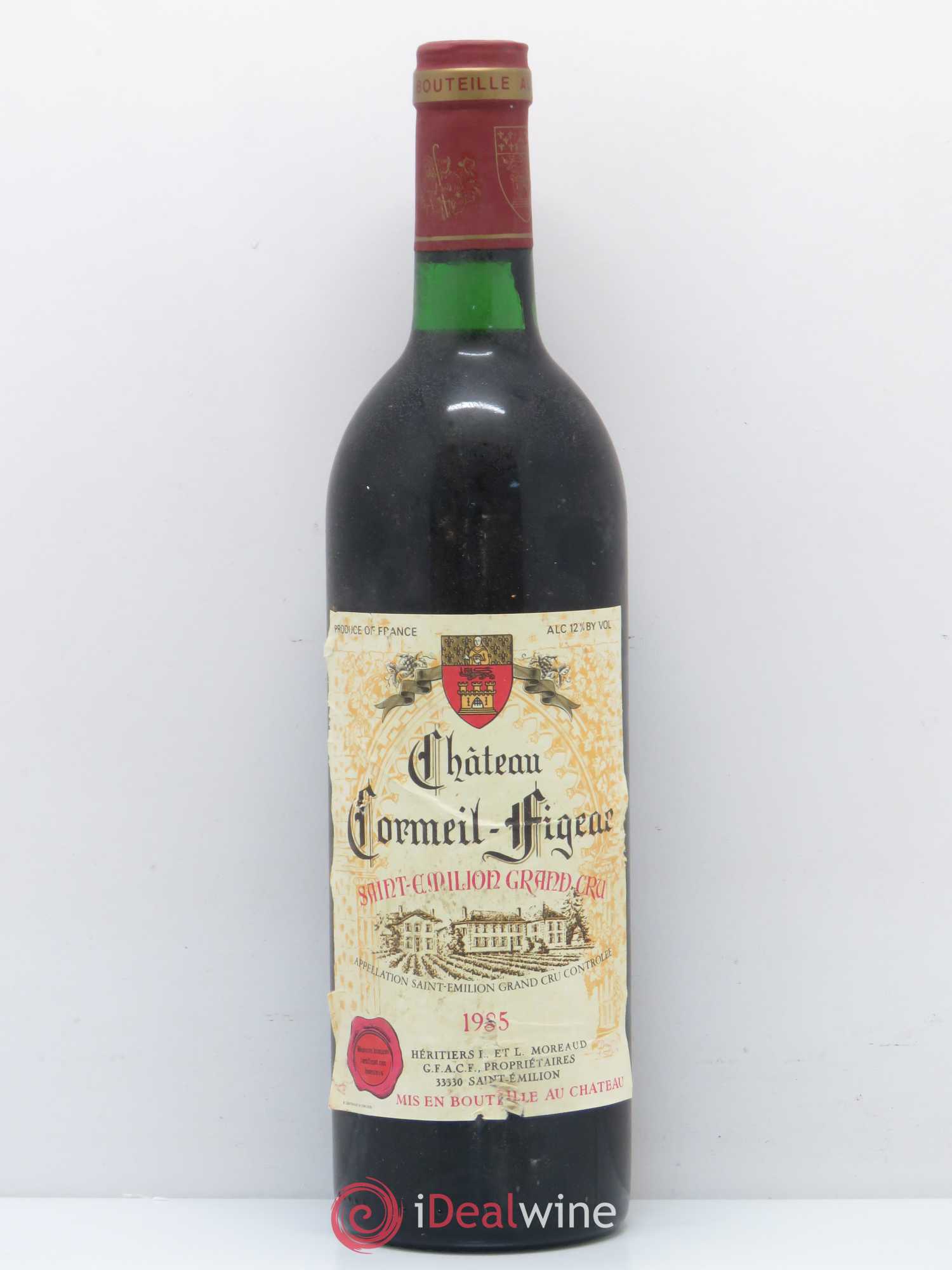 Château Cormeil Figeac Grand Cru 1985 - Lot de 1 bouteille - 0