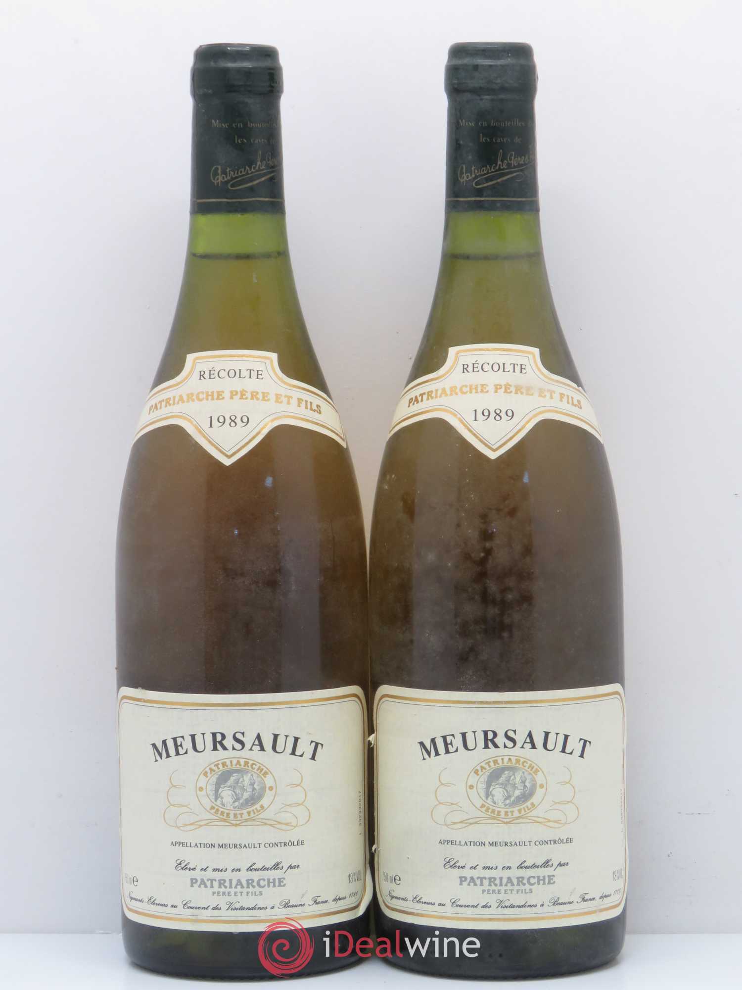Meursault Domaine Patriarche 1989 - Lot de 2 bouteilles - 0