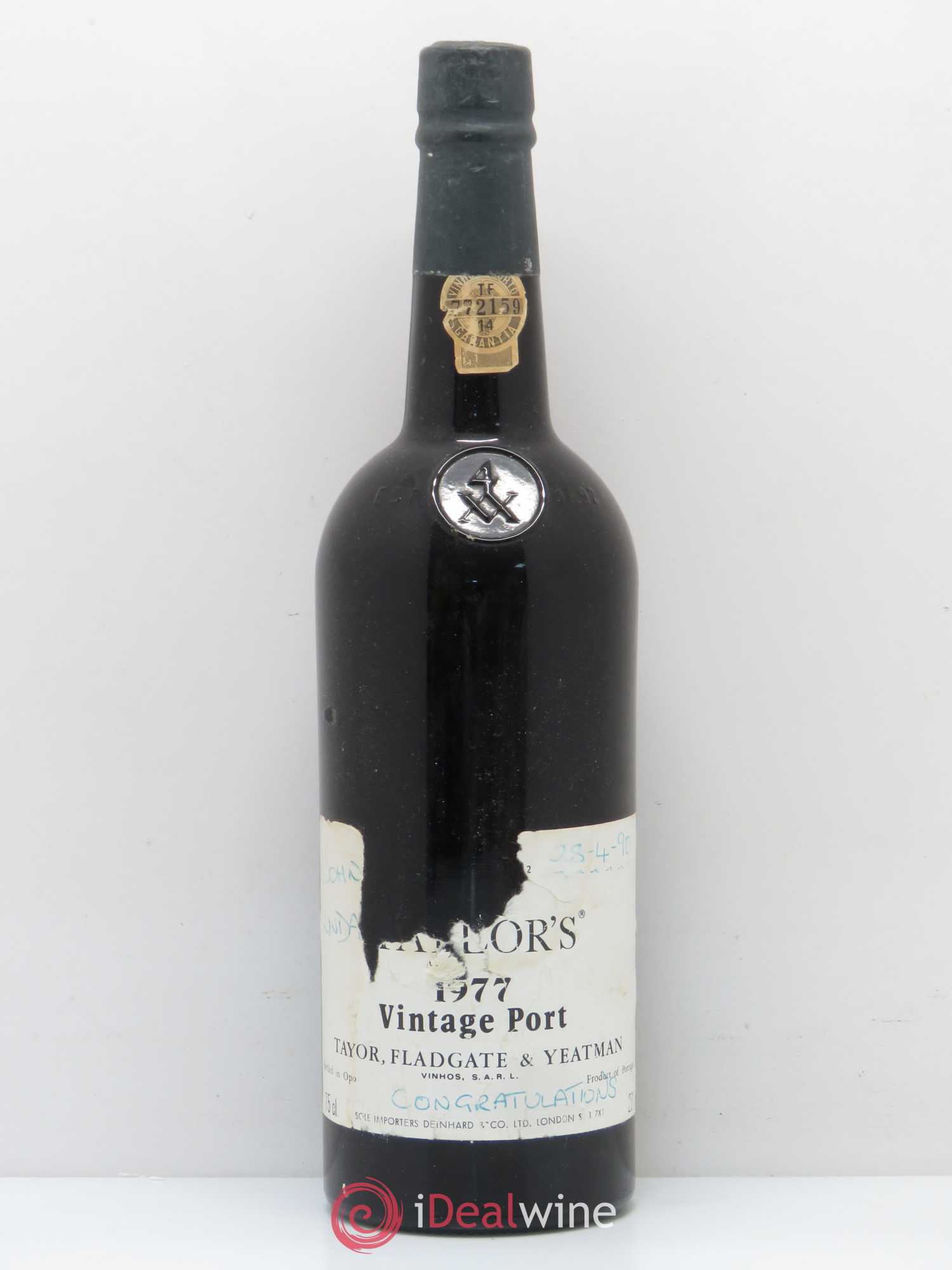 Porto Taylor's Vintage 1977 - Lot de 1 bouteille - 0