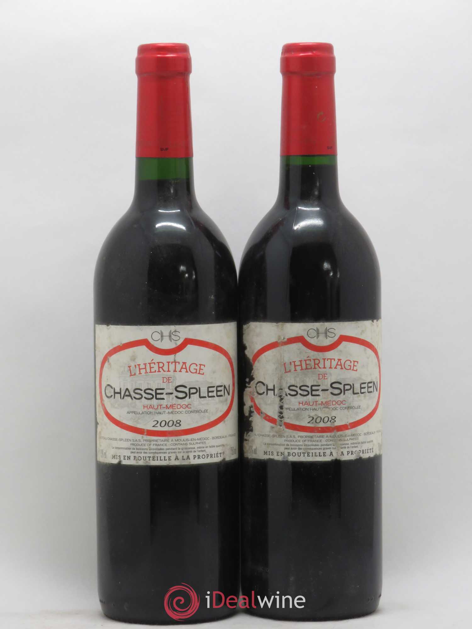 Héritage (Ermitage) de Chasse Spleen 2008 - Lot de 2 bouteilles - 0