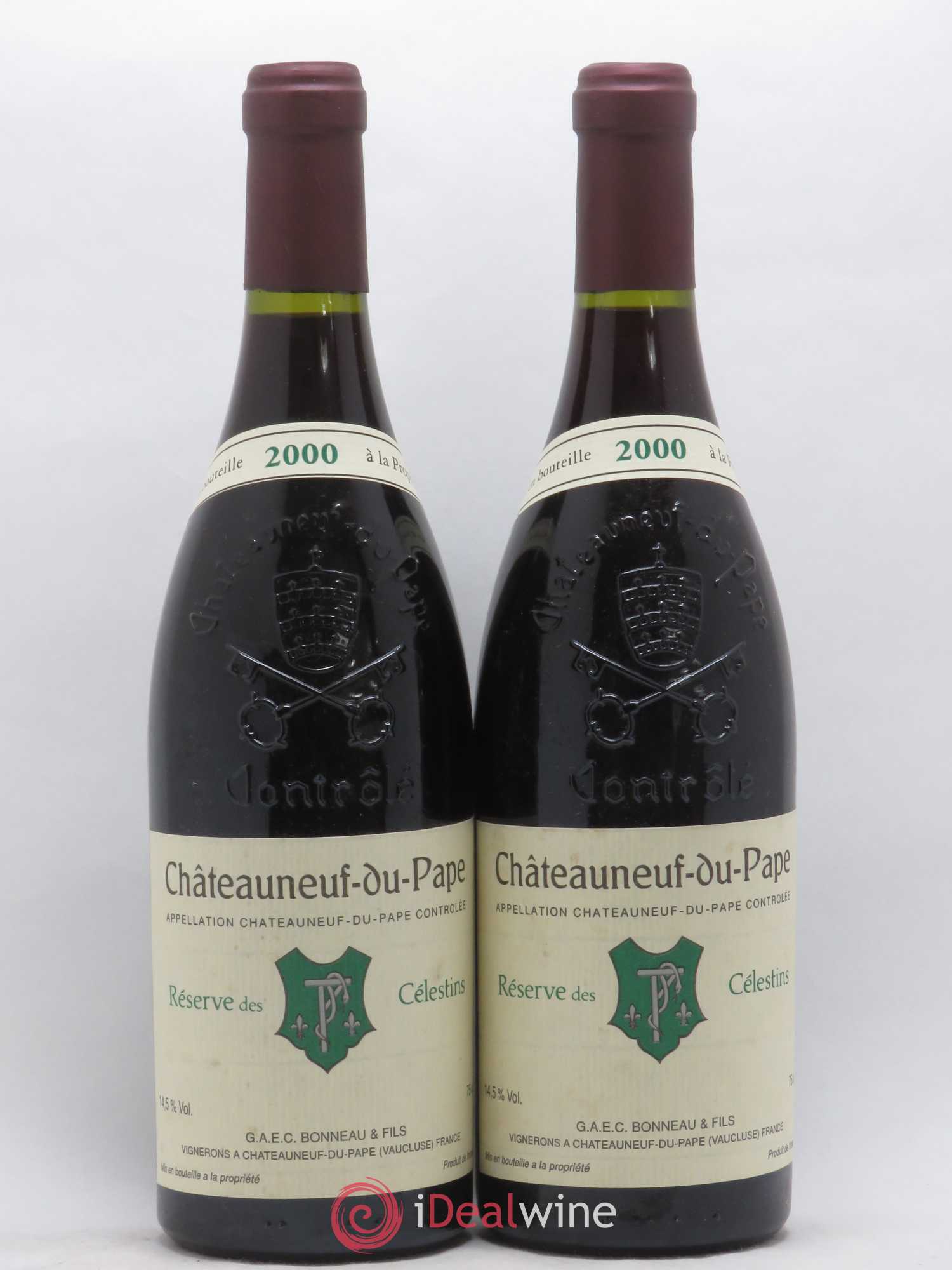 Châteauneuf-du-Pape Réserve des Célestins Henri Bonneau & Fils 2000 - Lot de 2 bouteilles - 0
