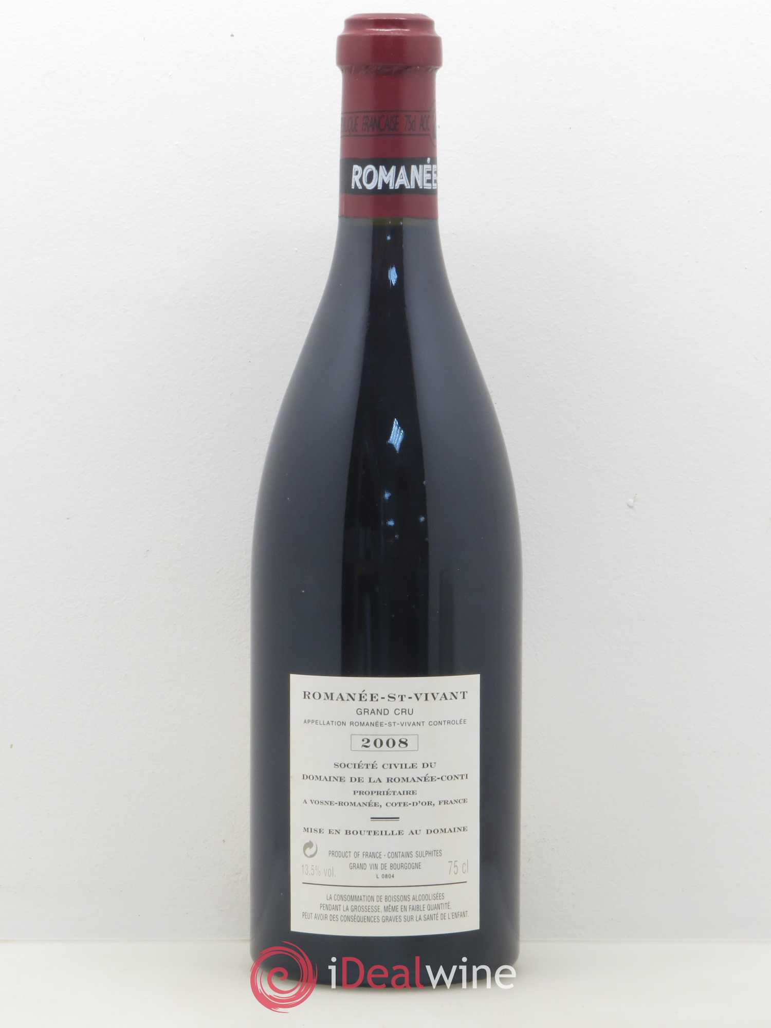 Romanée-Saint-Vivant Grand Cru Domaine de la Romanée-Conti 2008 - Lot de 1 bouteille - 1
