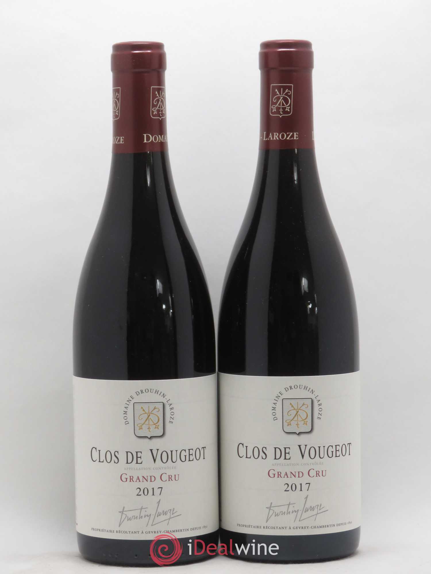 Clos de Vougeot Grand Cru Domaine Drouhin-Laroze 2017 - Lot de 2 bouteilles - 0