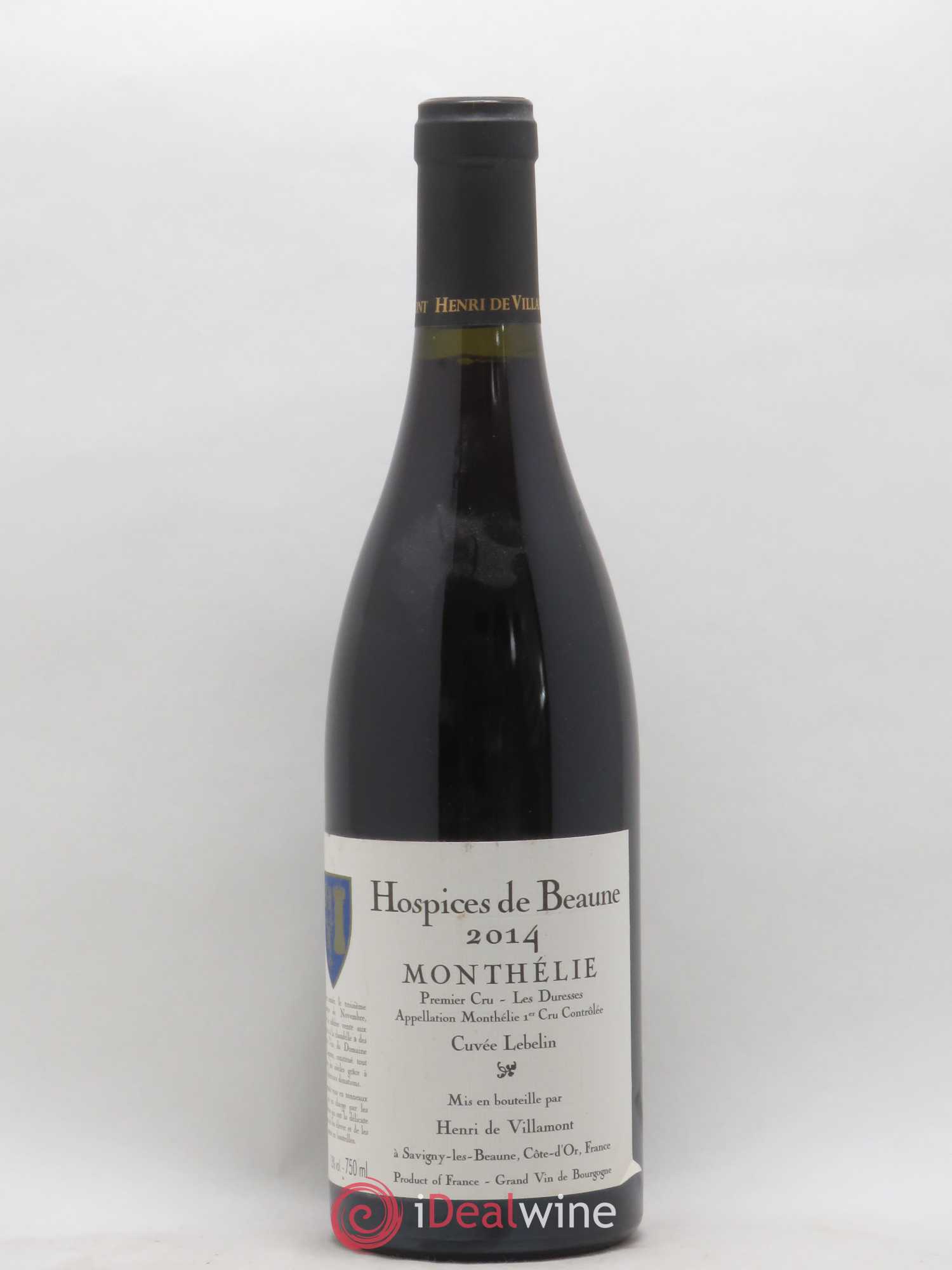 Monthélie 1er Cru Hospices de Beaune Les Duresses Cuvée Lebelin Henri de Villamont 2014 - Posten von 1 Flasche - 0