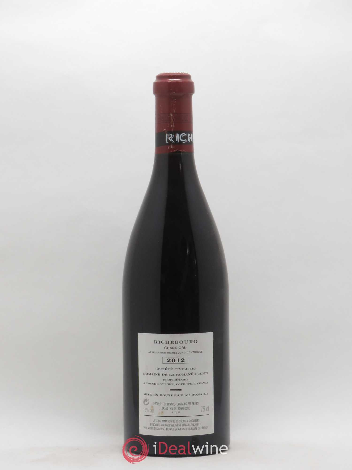 Caisse Domaine de la Romanée Conti Domaine de la Romanée-Conti 1 Romanée Conti - 3 La Tache - 3 Romanée Saint Vivant - 1 Richebourg - 2 Grands Echezeaux - 3 Echezeaux 2012 - Lotto di 13 bottiglie - 9