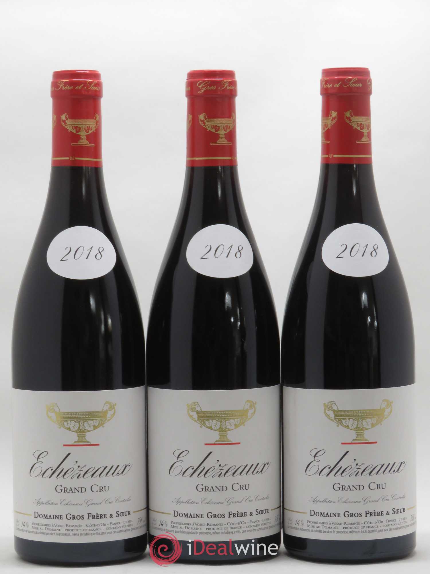Echezeaux Grand Cru Gros Frère & Soeur 2018 - Lot de 3 bouteilles - 0