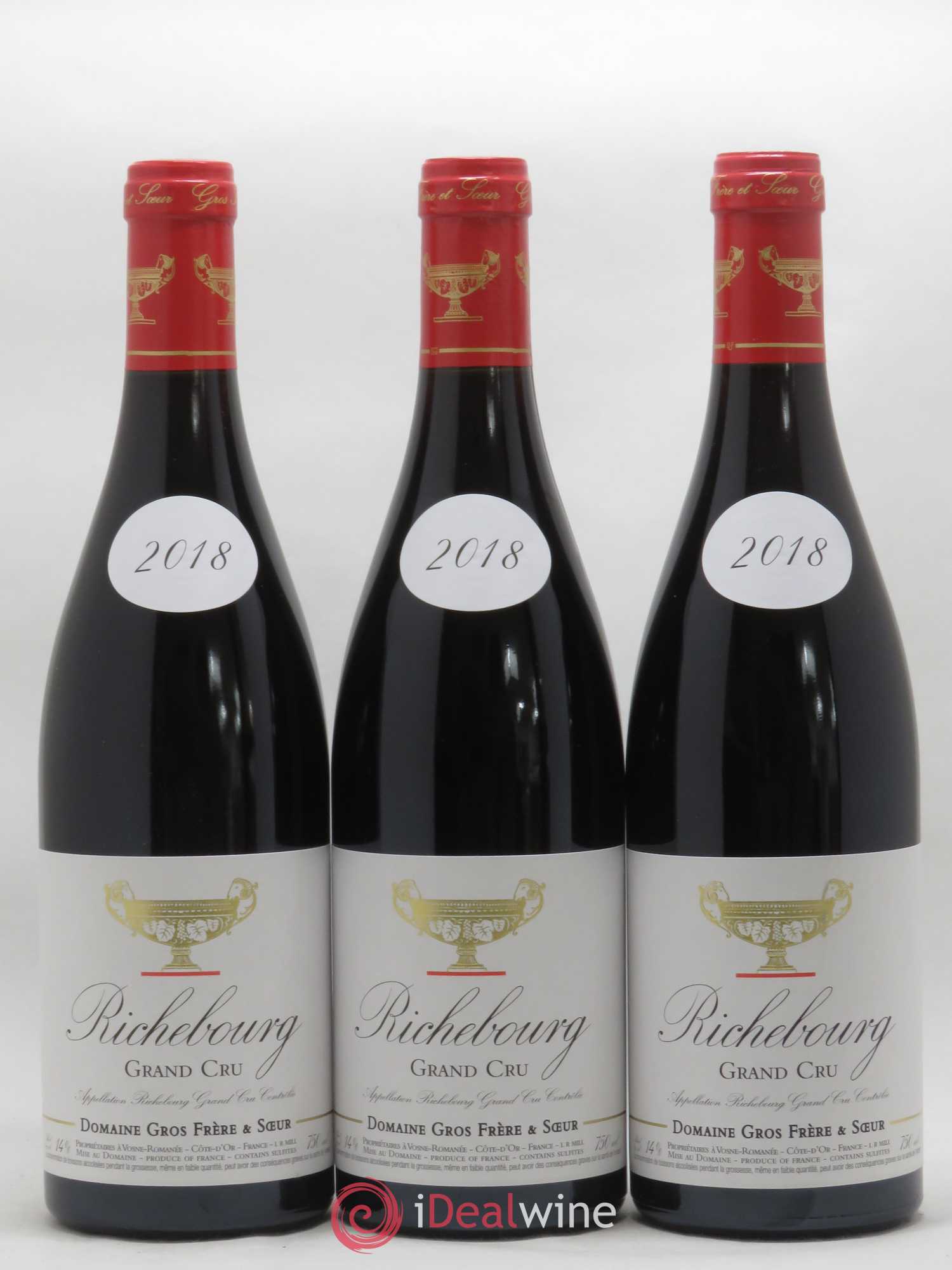 Richebourg Grand Cru Gros Frère & Soeur 2018 - Lot de 3 bouteilles - 0