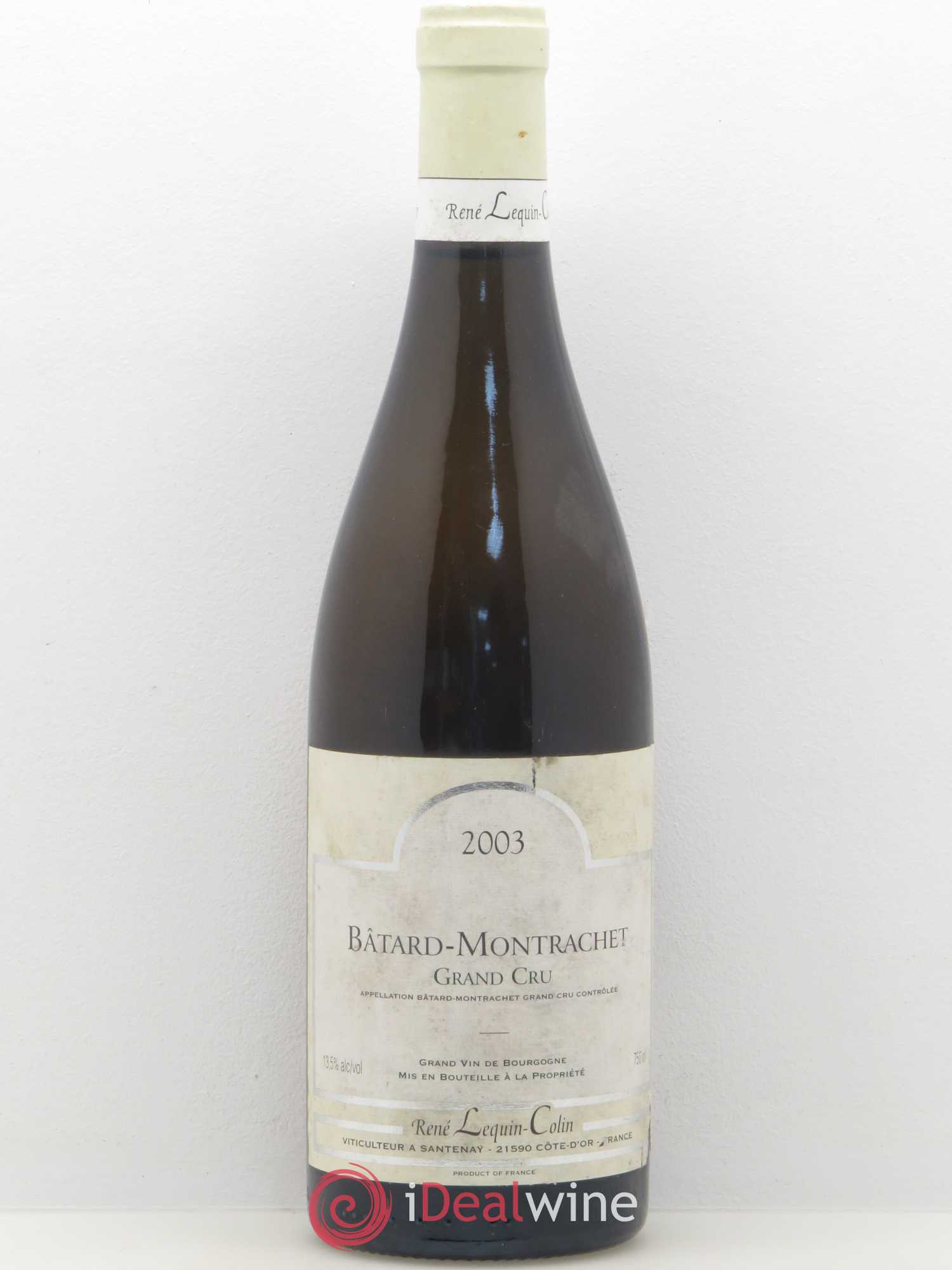 Bâtard-Montrachet Grand Cru Domaine Rene Lequin Colin 2003 - Lot de 1 bouteille - 0