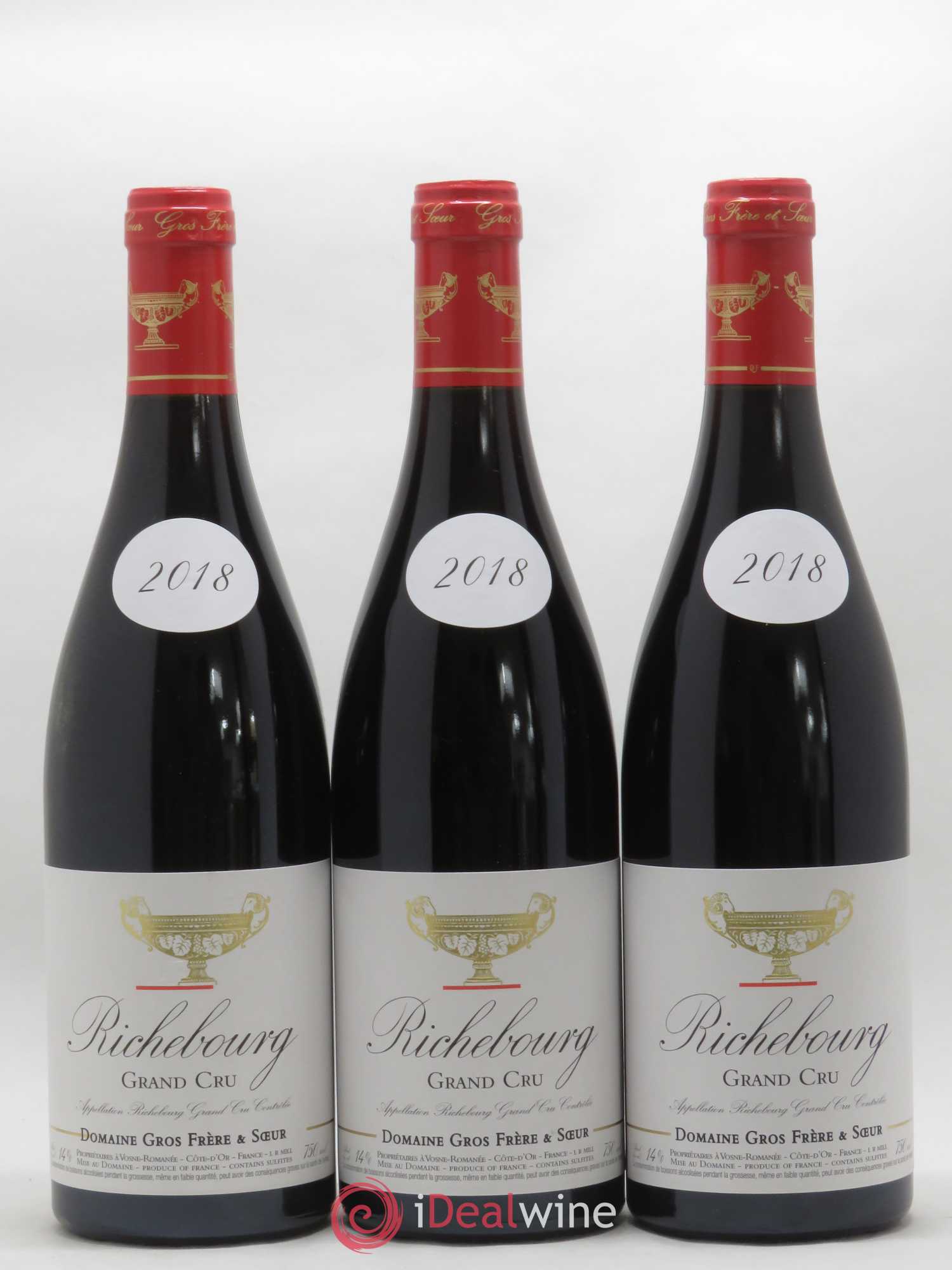Richebourg Grand Cru Gros Frère & Soeur 2018 - Lot de 3 bouteilles - 0