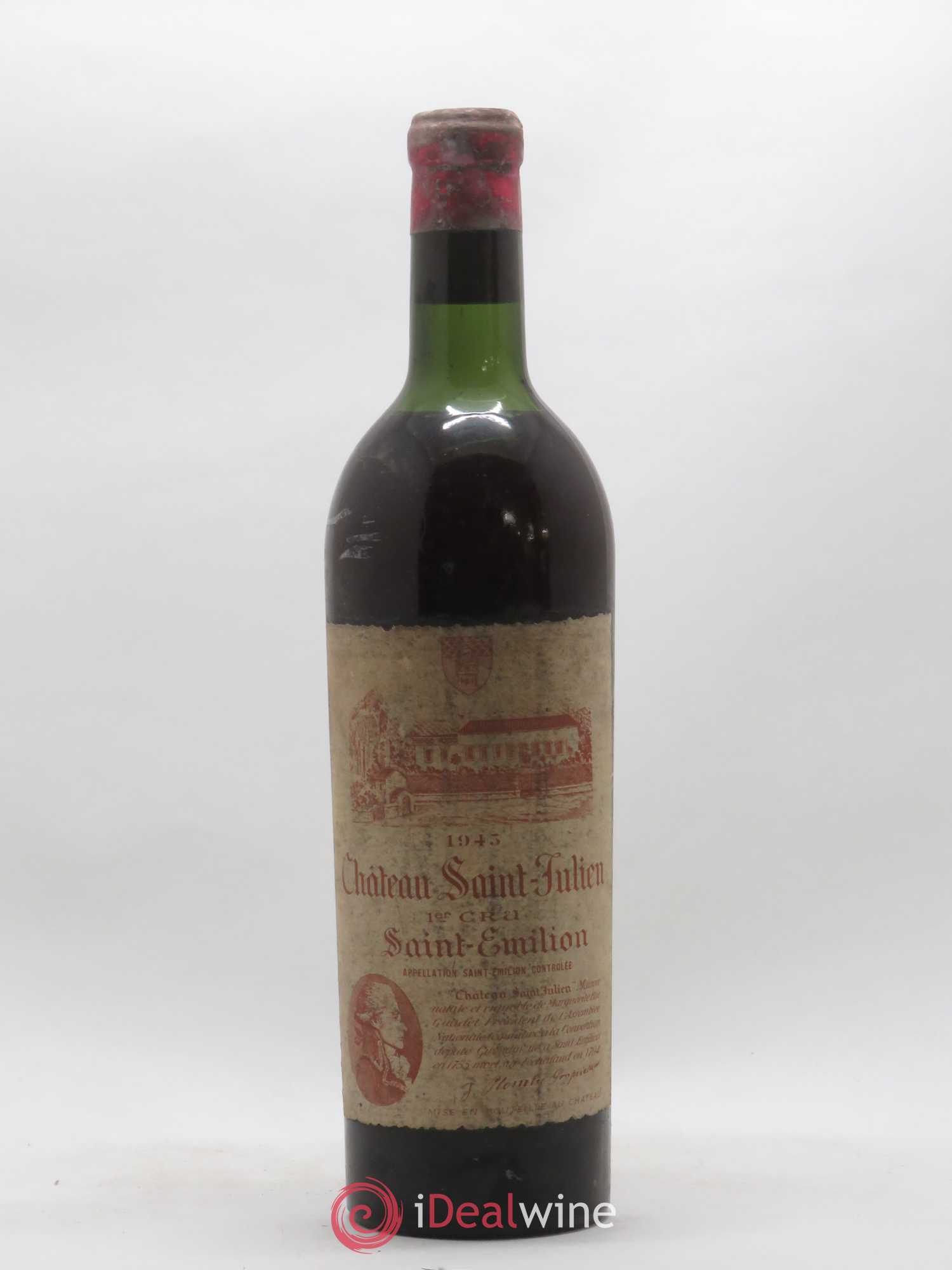 Saint-Émilion Grand Cru Château Saint Julien 1945 - Posten von 1 Flasche - 0