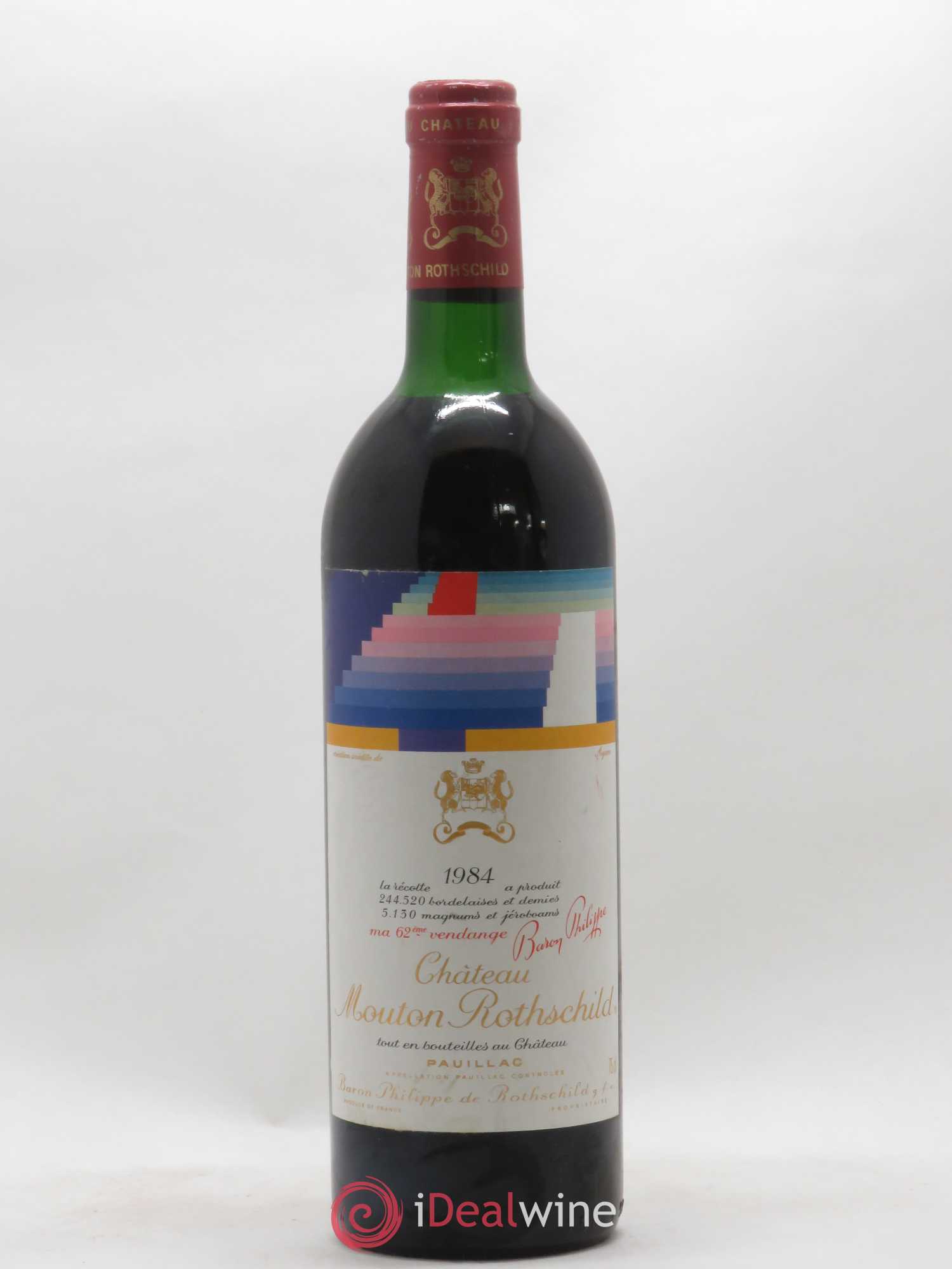 Château Mouton Rothschild 1er Grand Cru Classé 1984 - Lot de 1 bouteille - 0