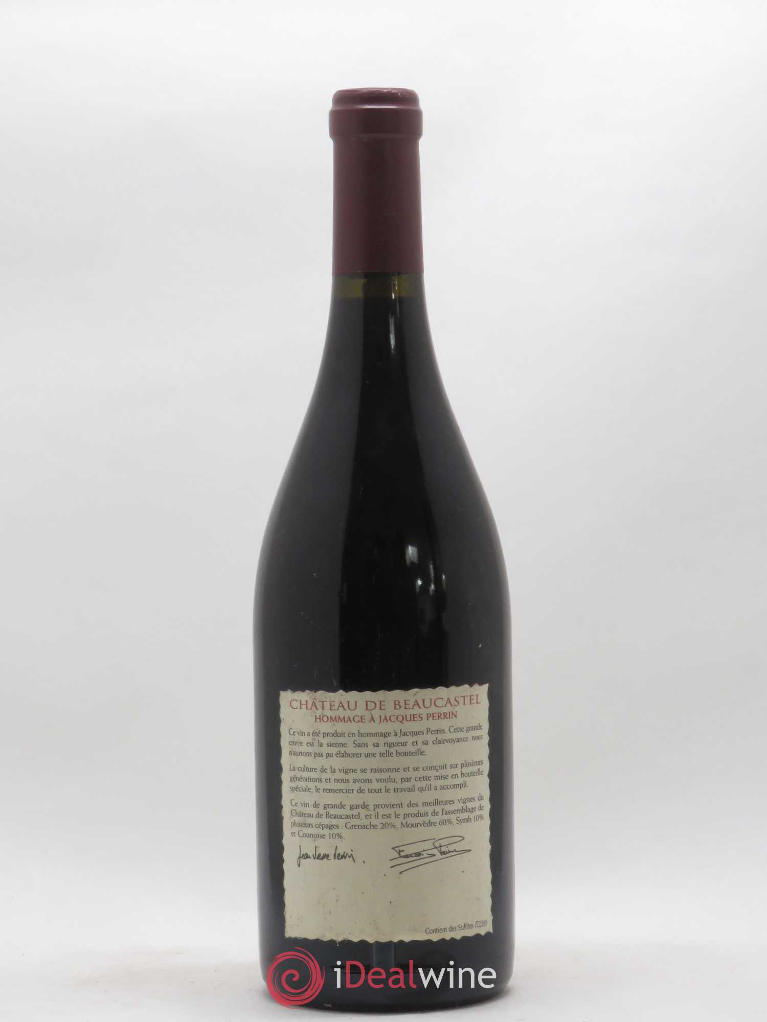 Châteauneuf-du-Pape Château de Beaucastel Hommage à Jacques Perrin Famille Perrin 2004 - Lot de 1 bouteille - 1